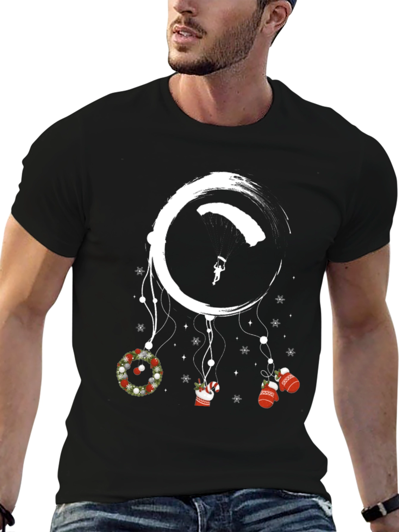 Black Parachute Christmas Dream T-Shirt view 6