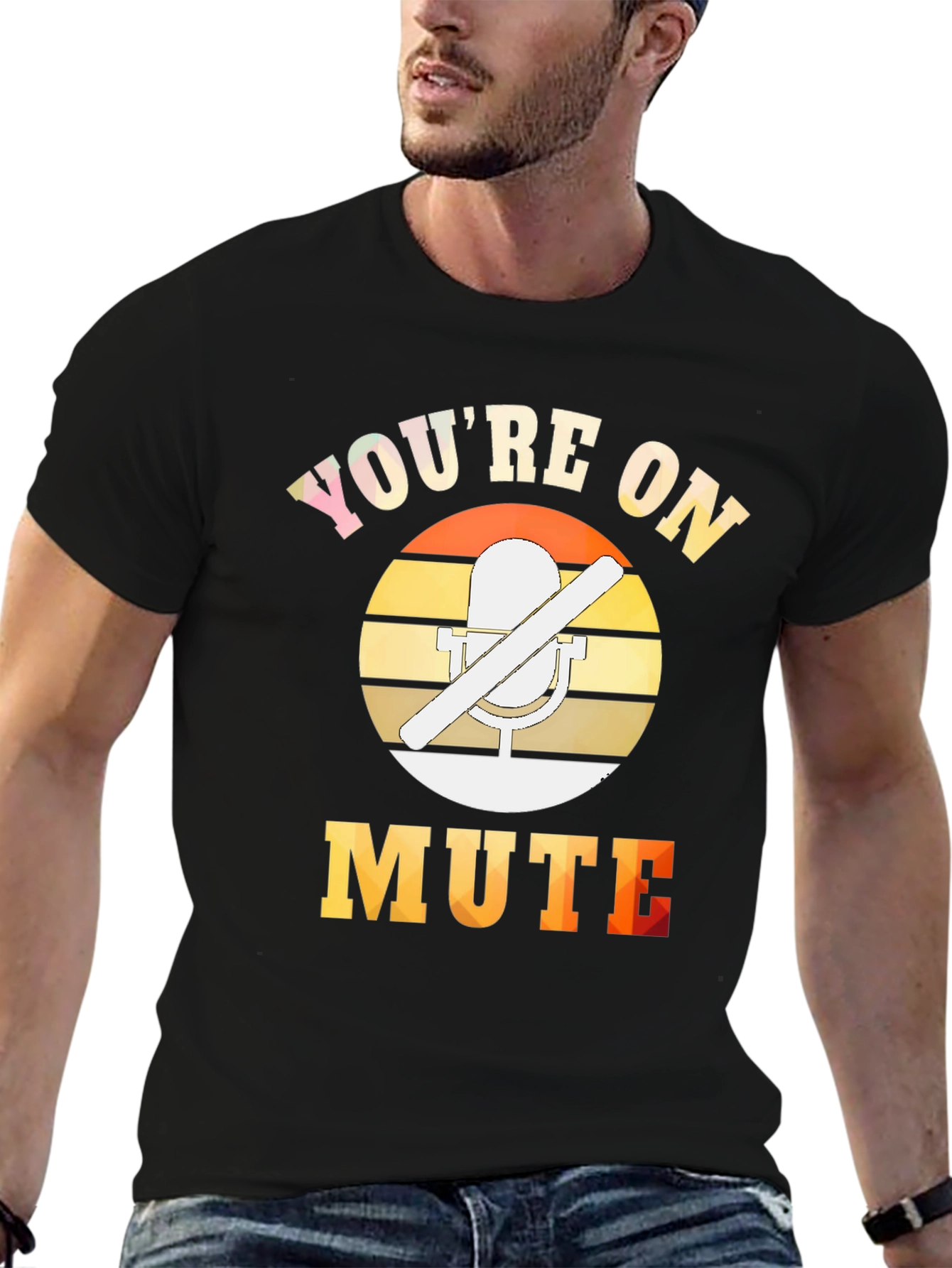 Black You're On Mute T-Shirt - Funny Work From Home Tee view 6