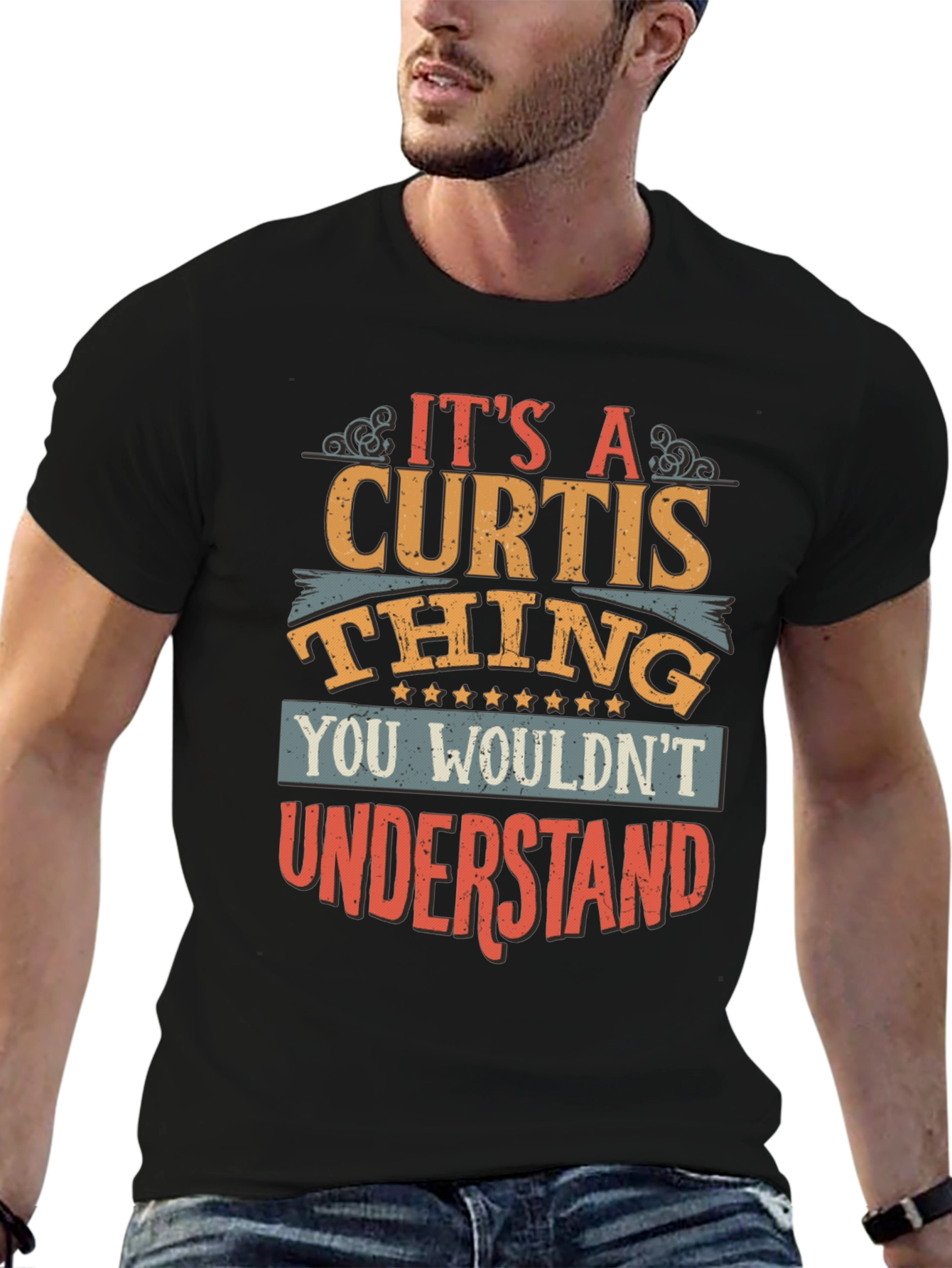 Black It's A CURTIS Thing T-Shirt view 6