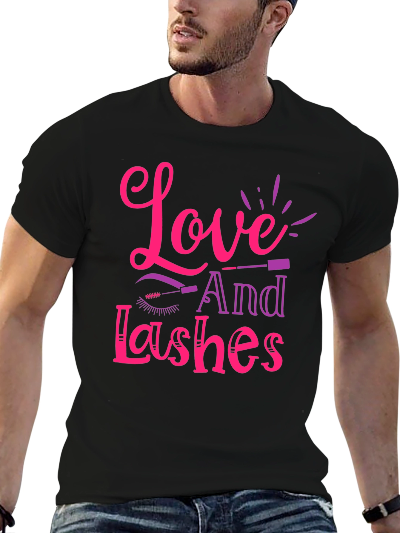 Black Love and Lashes Graphic Tee view 6