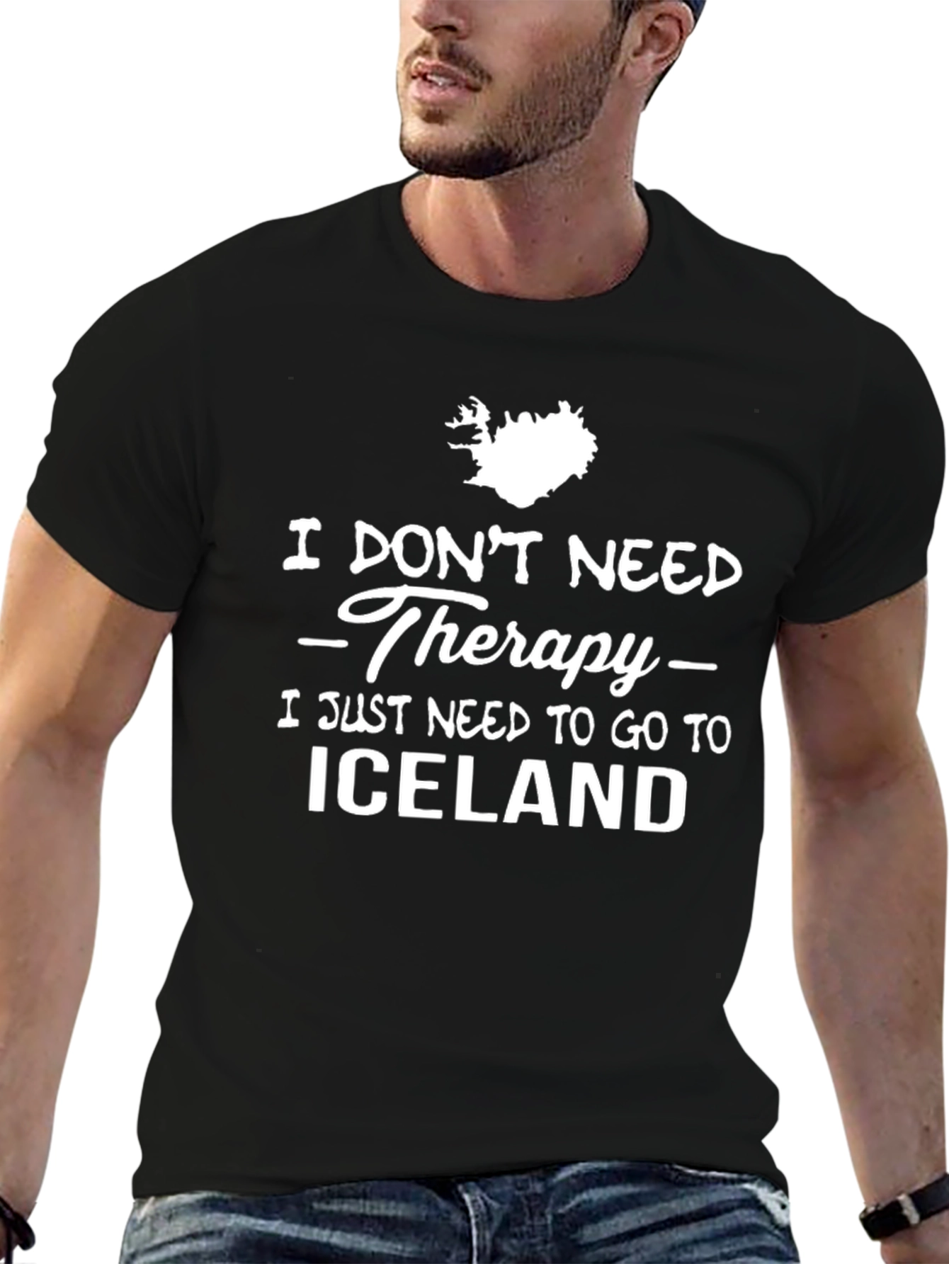 Black Iceland Therapy T-Shirt view 6