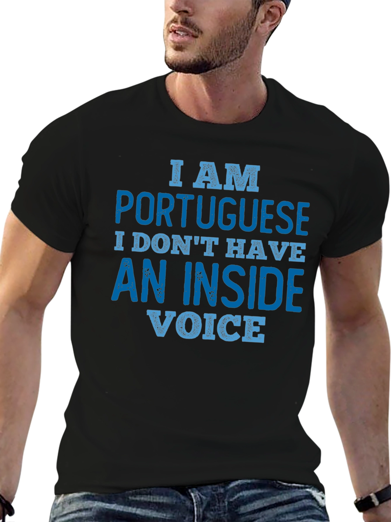 Black Portuguese Inside Voice Graphic Tee view 6