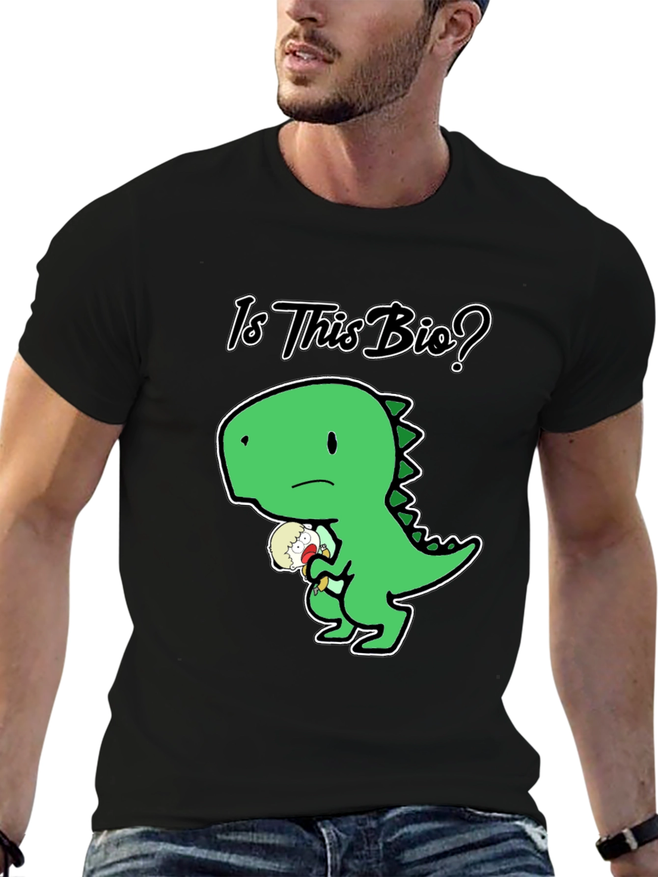 Black Is This Bio? Dinosaur T-Shirt view 6
