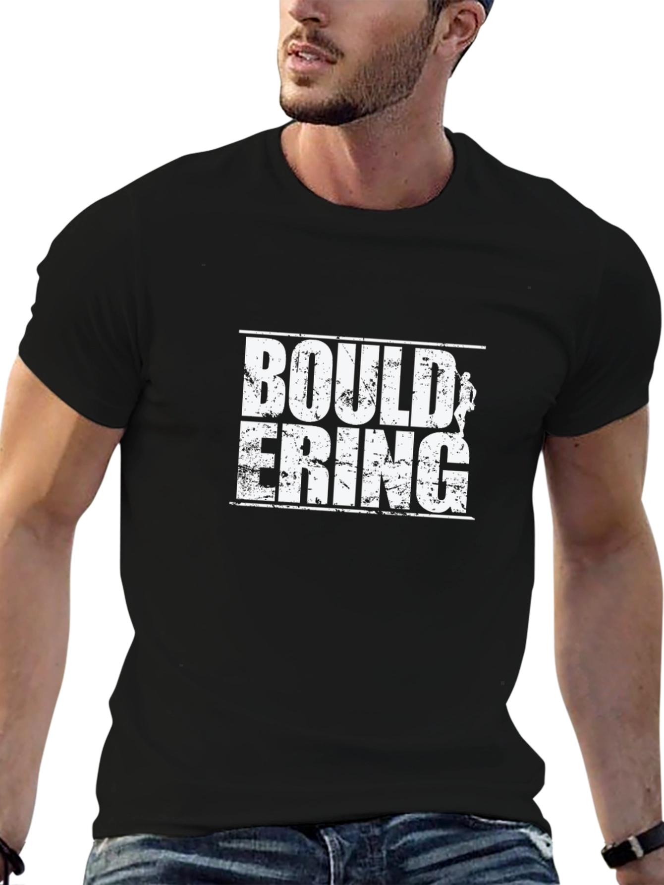 Black Bouldering Graphic Tee - Climbing T-Shirt view 6