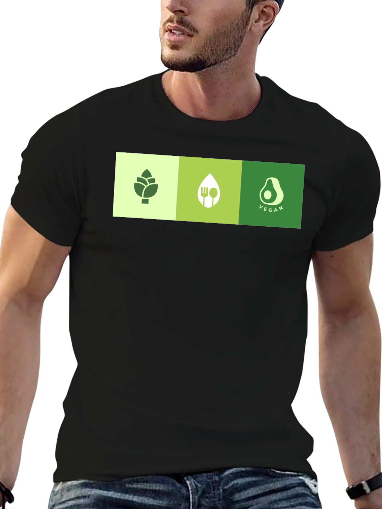 Black Vegan Graphic T-Shirt - Plant Based Lifestyle Tee view 6