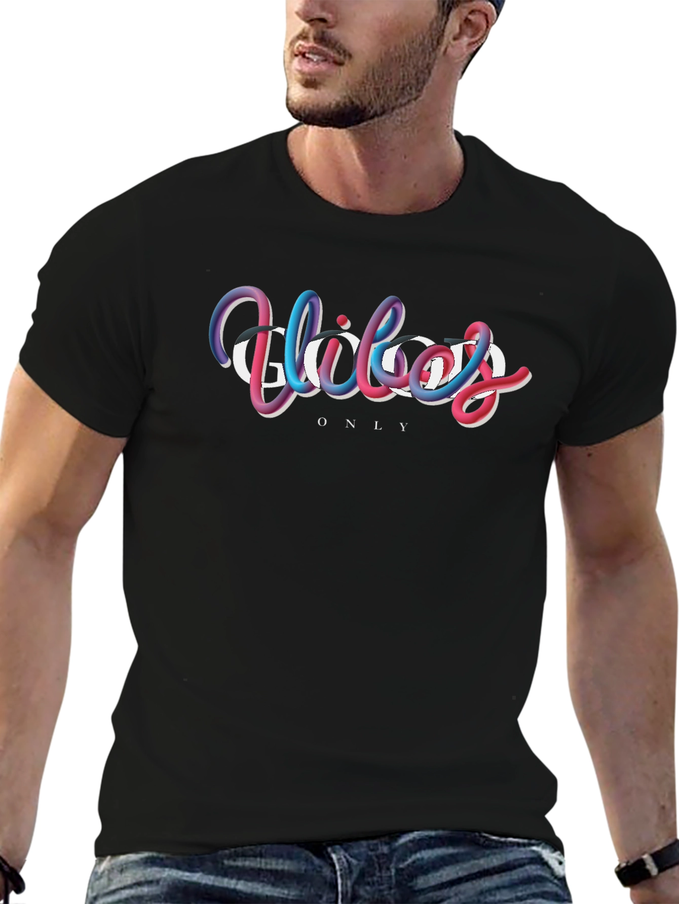 Black Vibes Only Black Graphic T-Shirt view 6