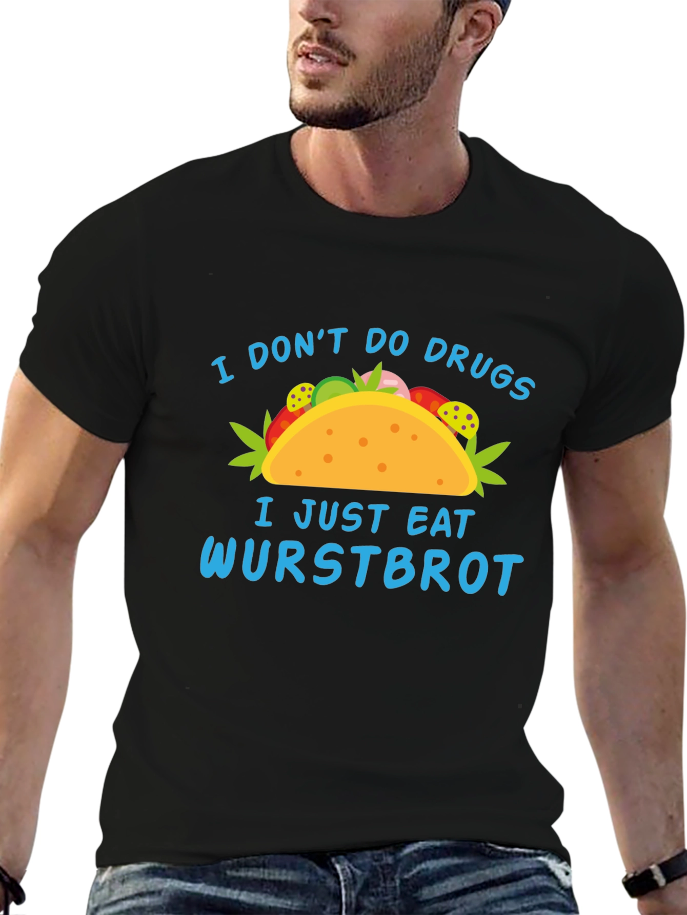 Funny Wurstbrot T-Shirt - I Don't Do Drugs Tee - 6