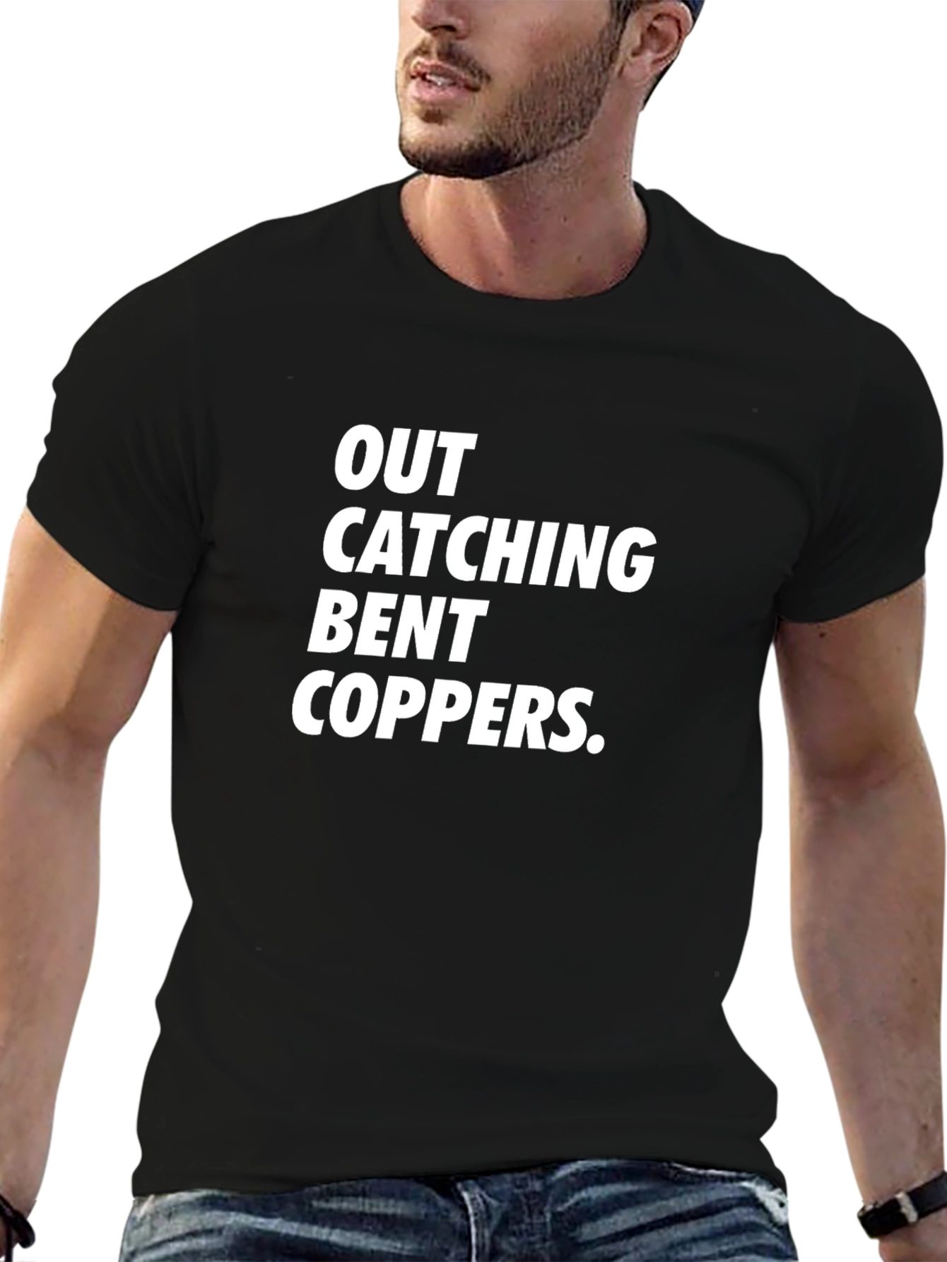 Black Out Catching Bent Coppers Graphic Tee view 6