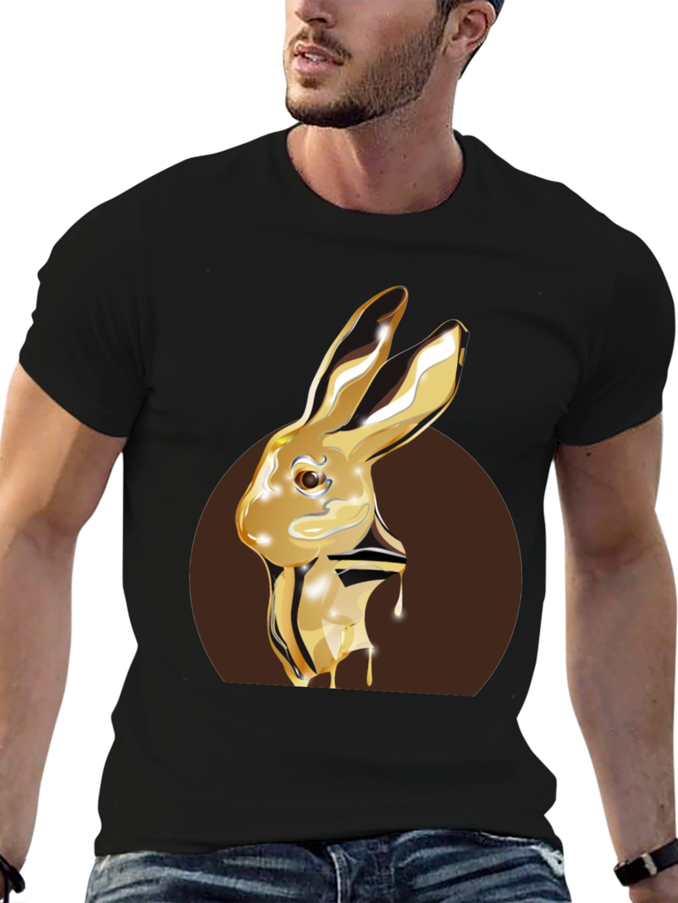 Black Golden Honey Bunny T-Shirt view 6