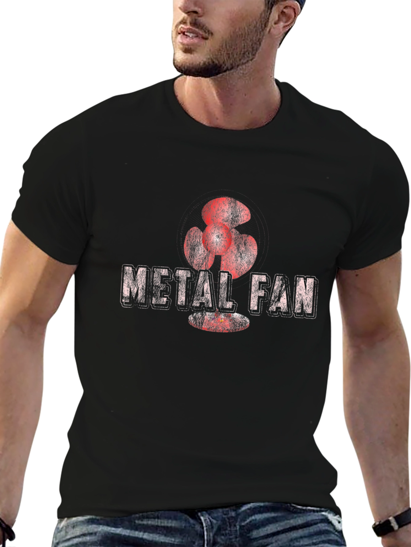 Metal Fan T-Shirt - Graphic Print Black Tee - 6