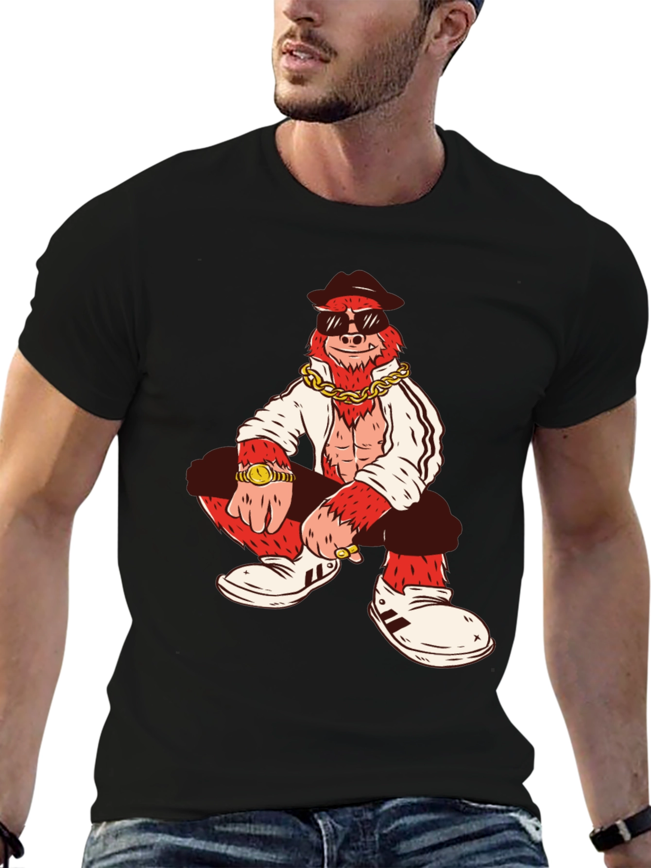 Black Cool Gorilla T-Shirt view 6