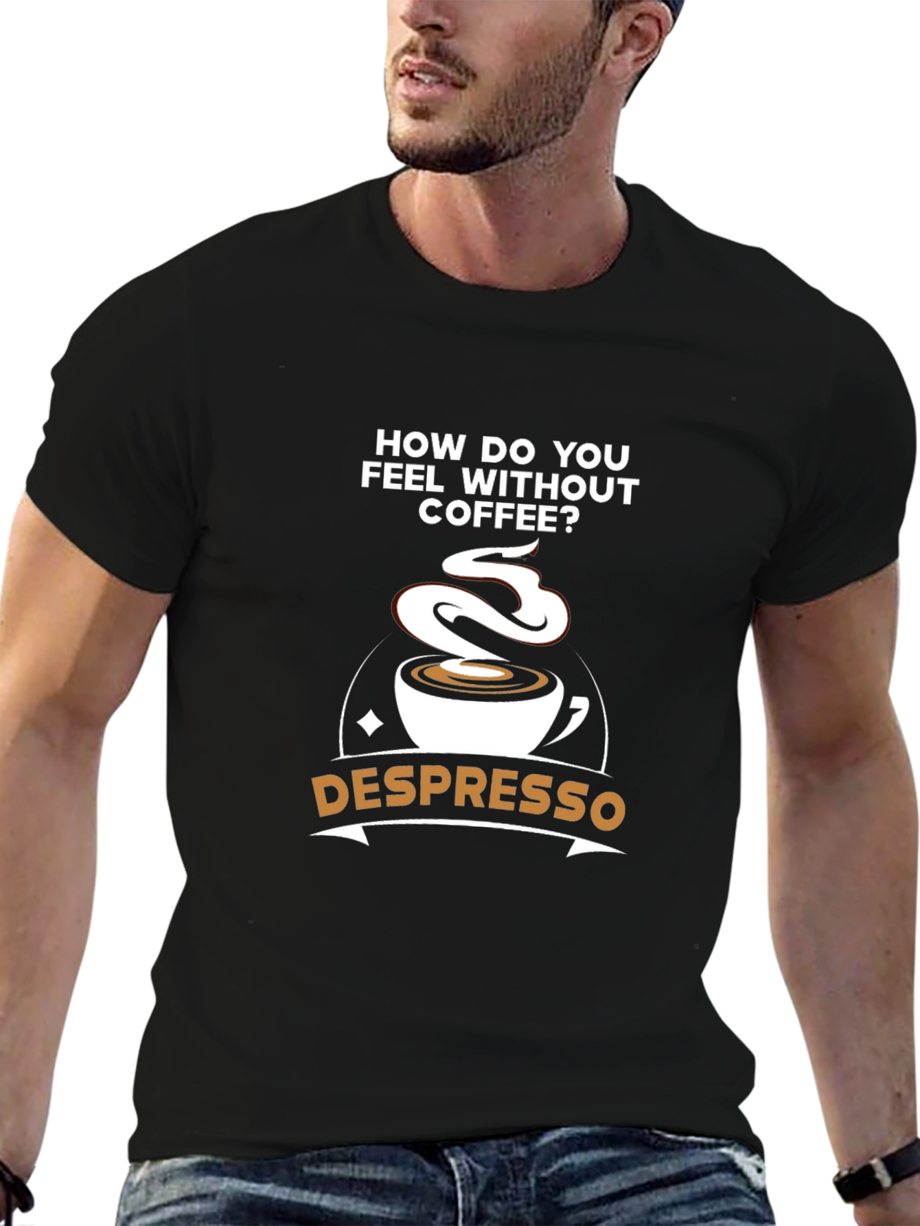 Black Despresso Coffee Humor Graphic Tee view 6