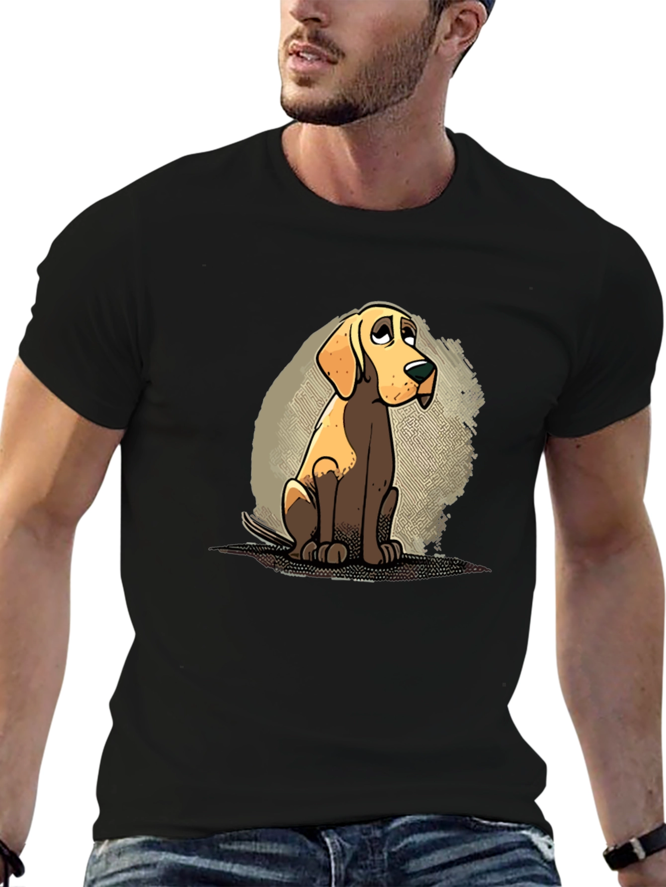 Black Dog Graphic Black T-Shirt view 6