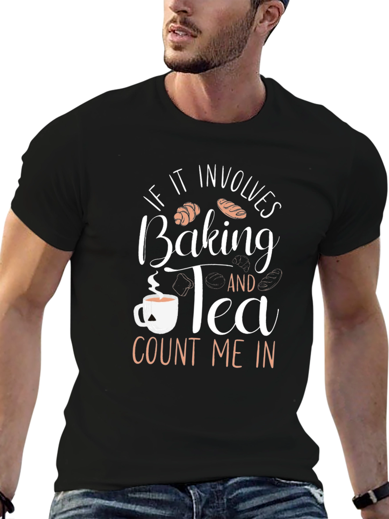 Black Baking and Tea Graphic T-Shirt - Count Me In view 6