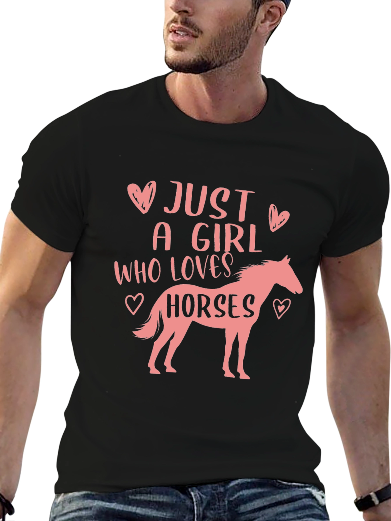 Black Girl Who Loves Horses Graphic Tee view 6