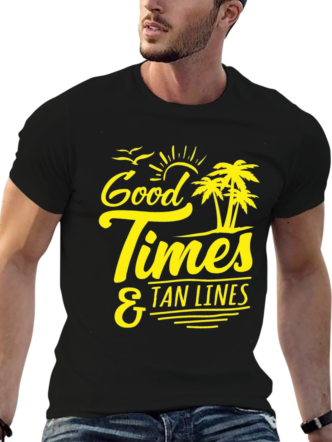 Black Good Times & Tan Lines T-Shirt view 6