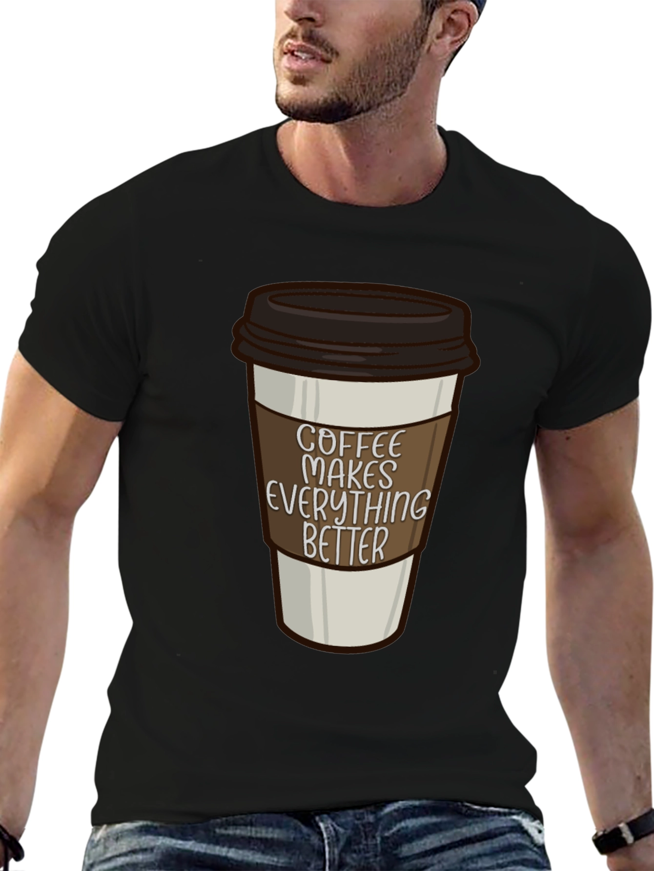 Black Coffee Makes Everything Better T-Shirt view 6