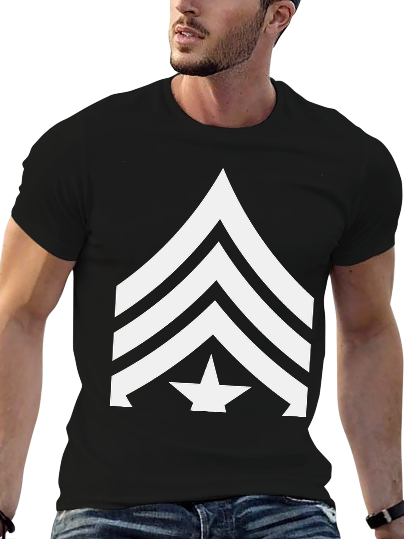 Black Sergeant First Class Graphic Tee - Black view 6