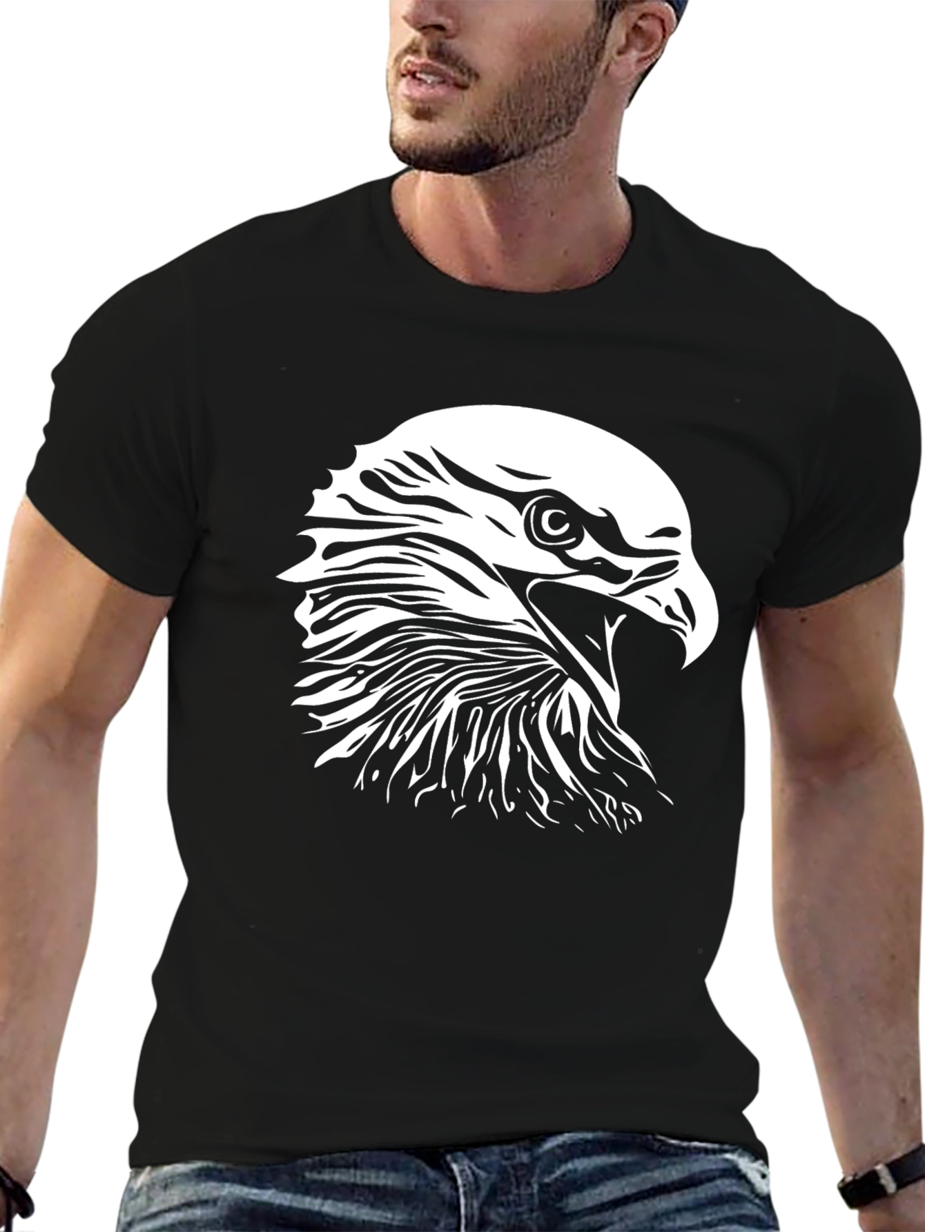 Black Eagle Graphic Tee - Black T-Shirt view 6
