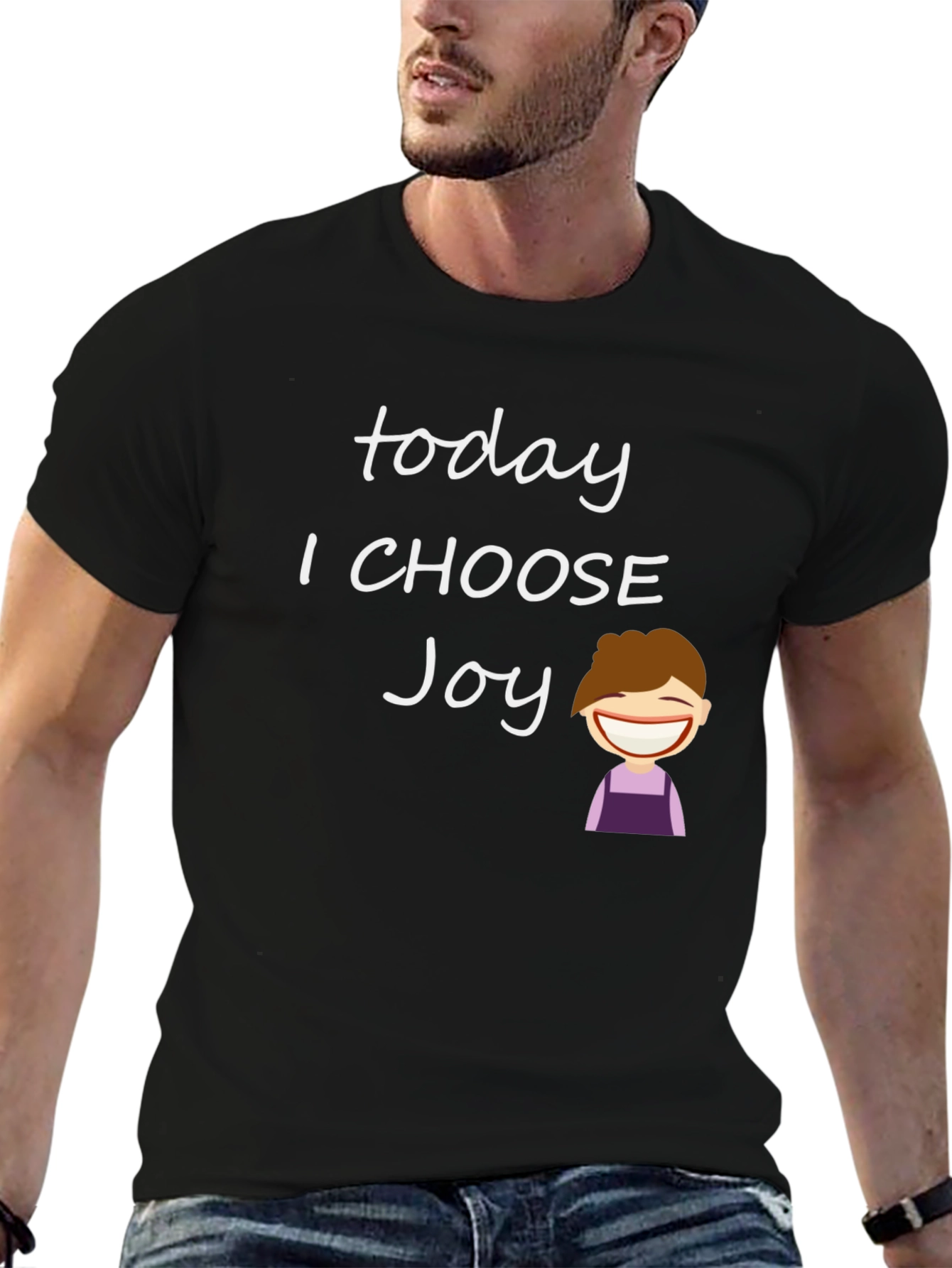 Black Choose Joy T-Shirt - Positive Vibes view 6