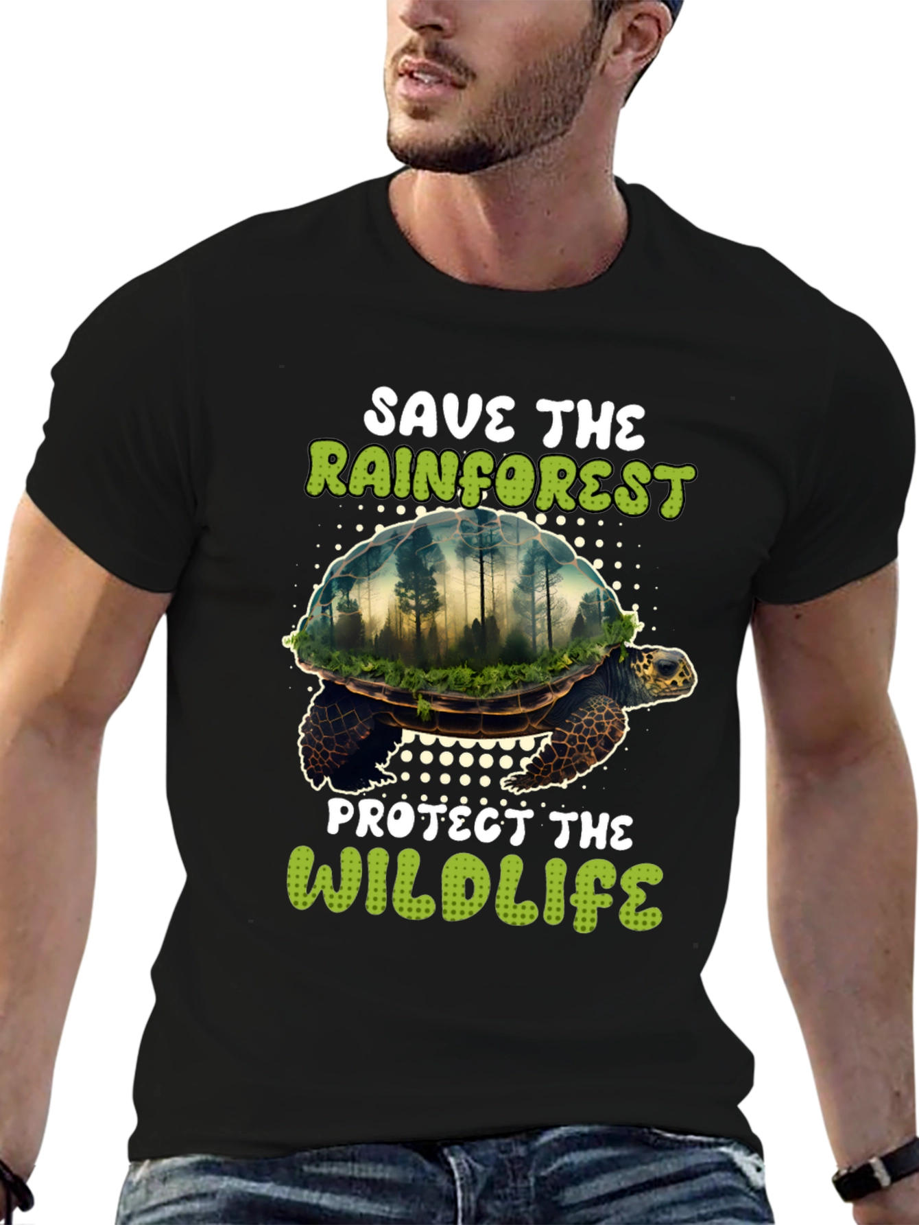 Black Save the Rainforest T-Shirt view 6