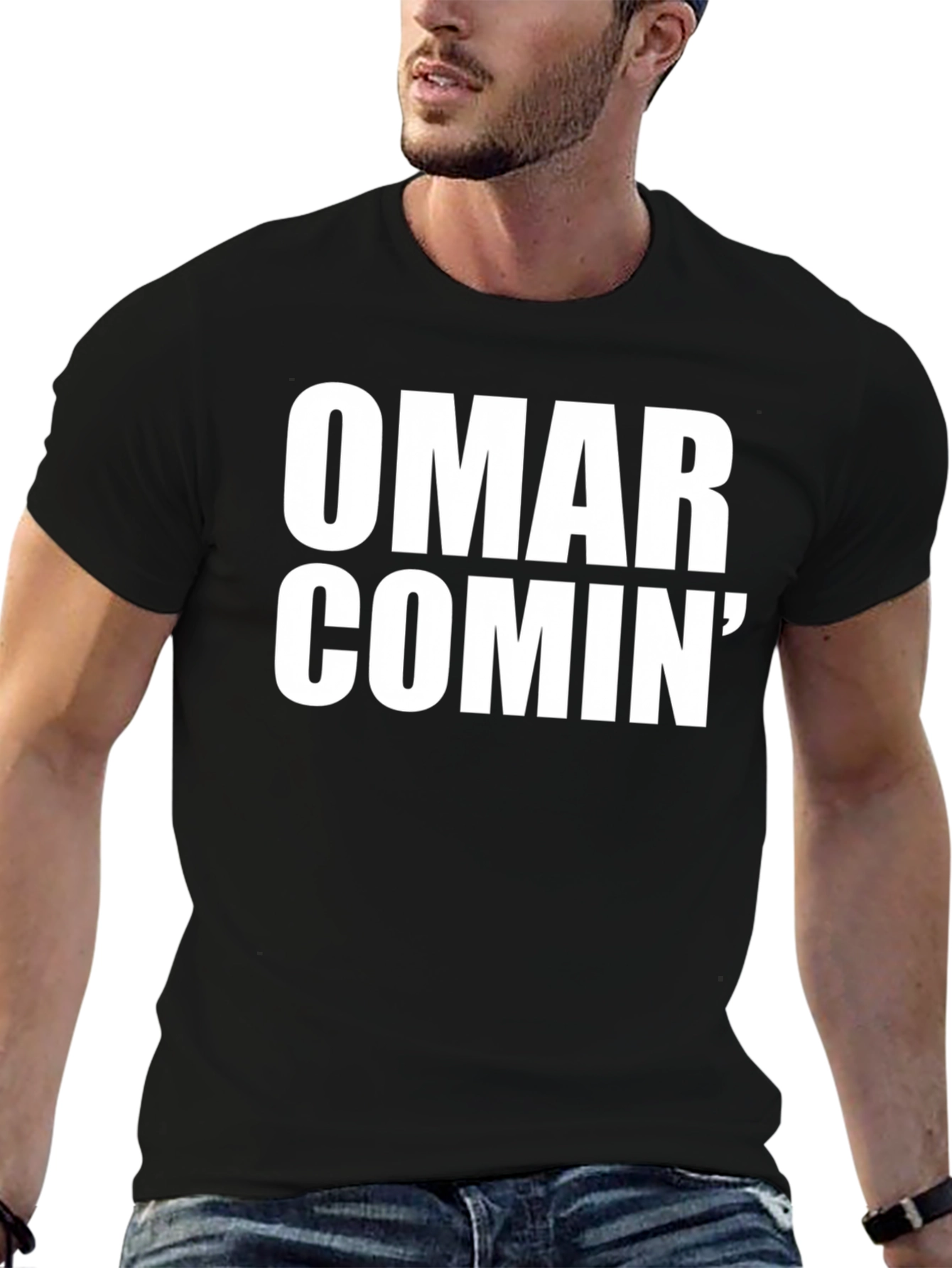 Black Omar Comin' T-Shirt view 6