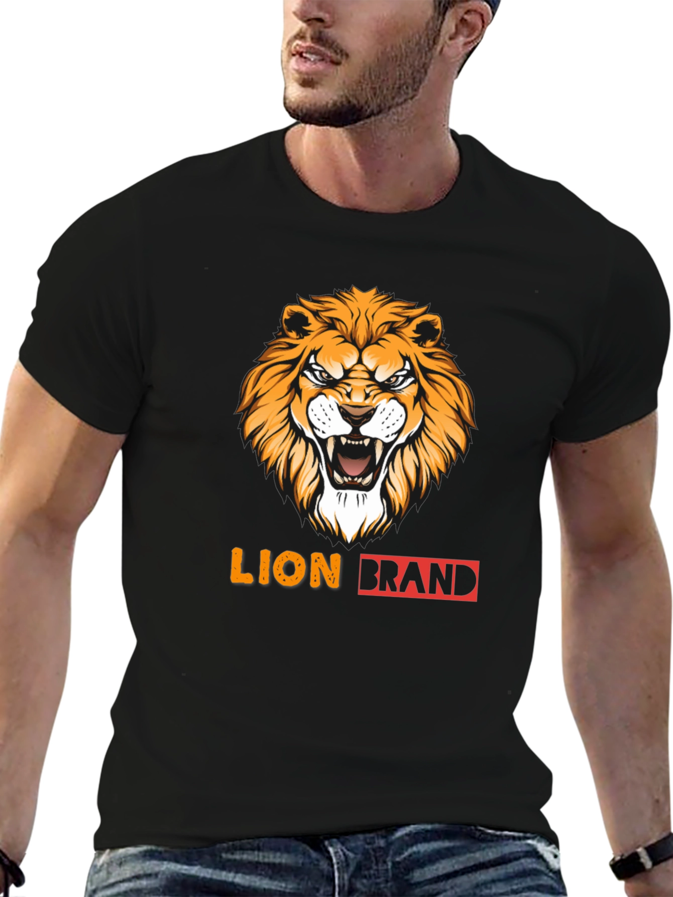Black Lion Brand Black Graphic Tee view 6