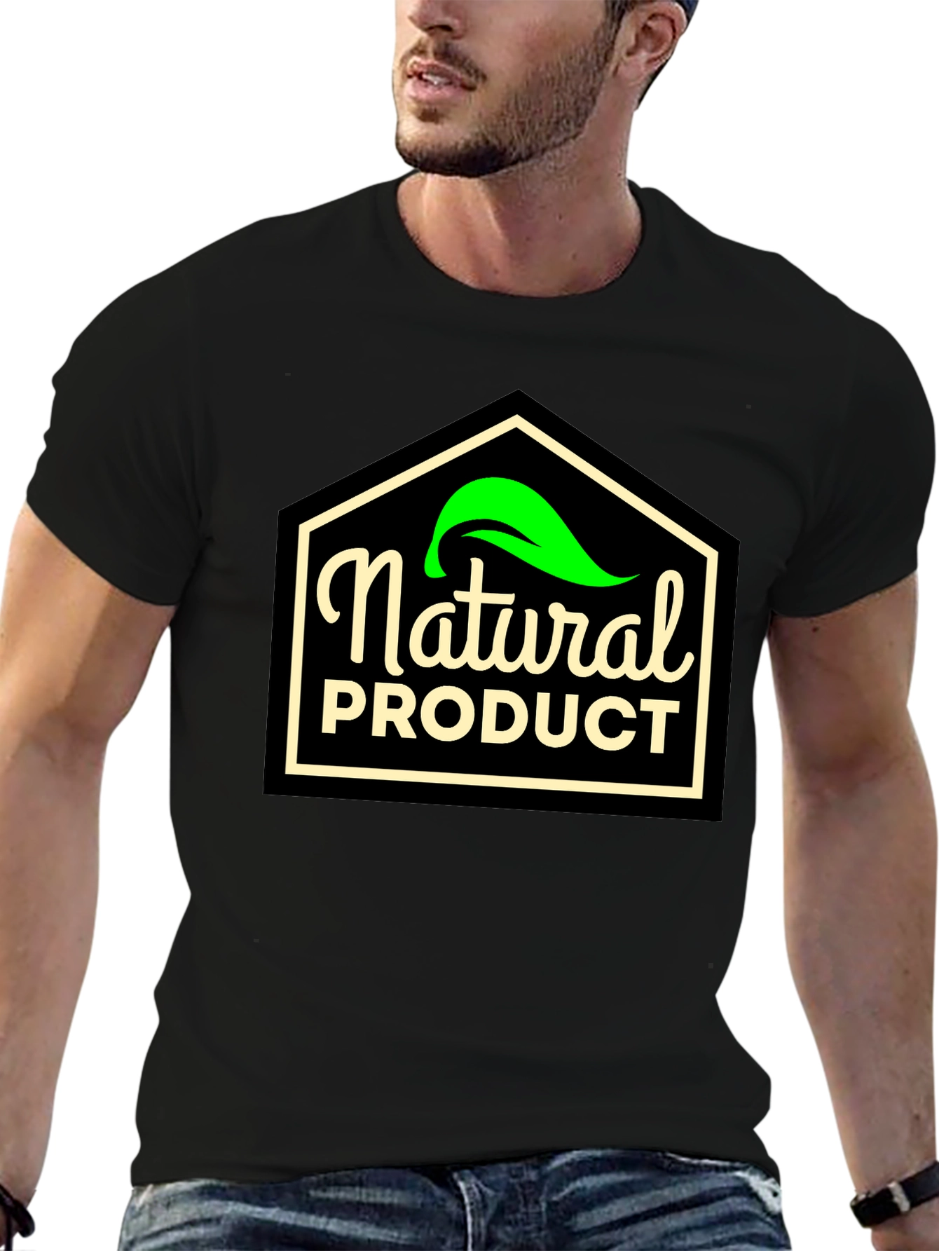 Black Natural Product T-Shirt - Eco Friendly Style view 6