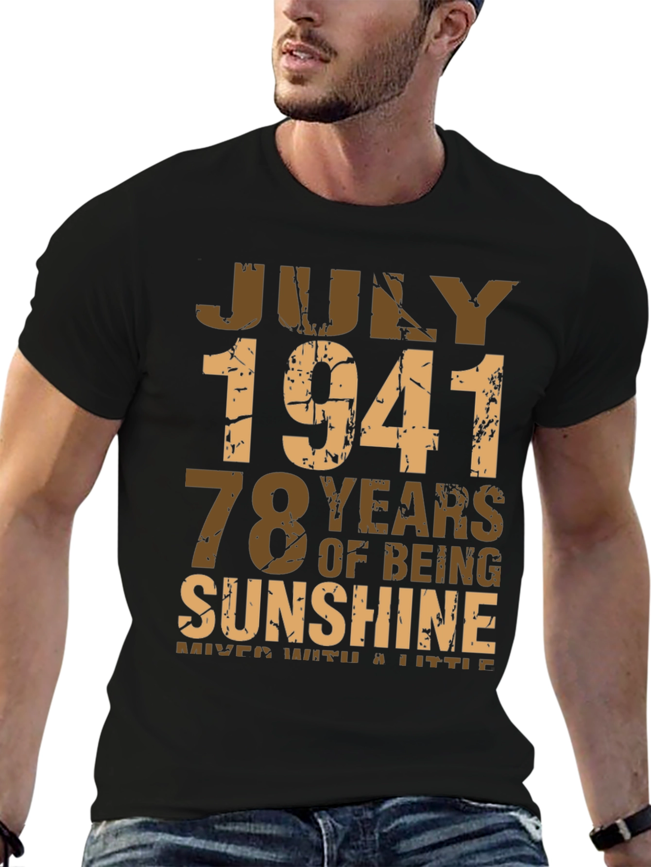 Black July 1941 78 Years of Sunshine T-Shirt view 6