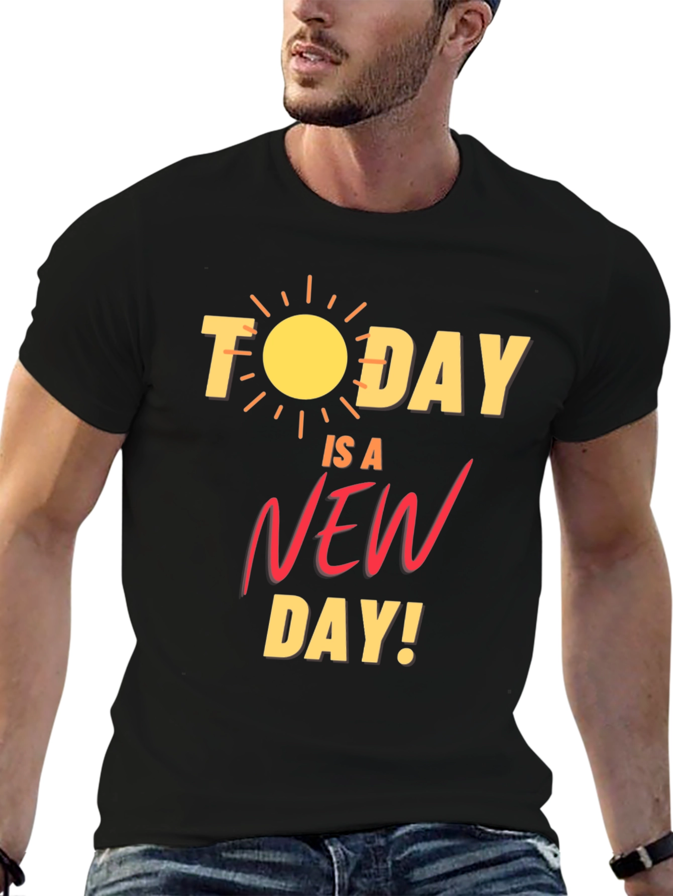 Black Today is a New Day Graphic T-Shirt view 6