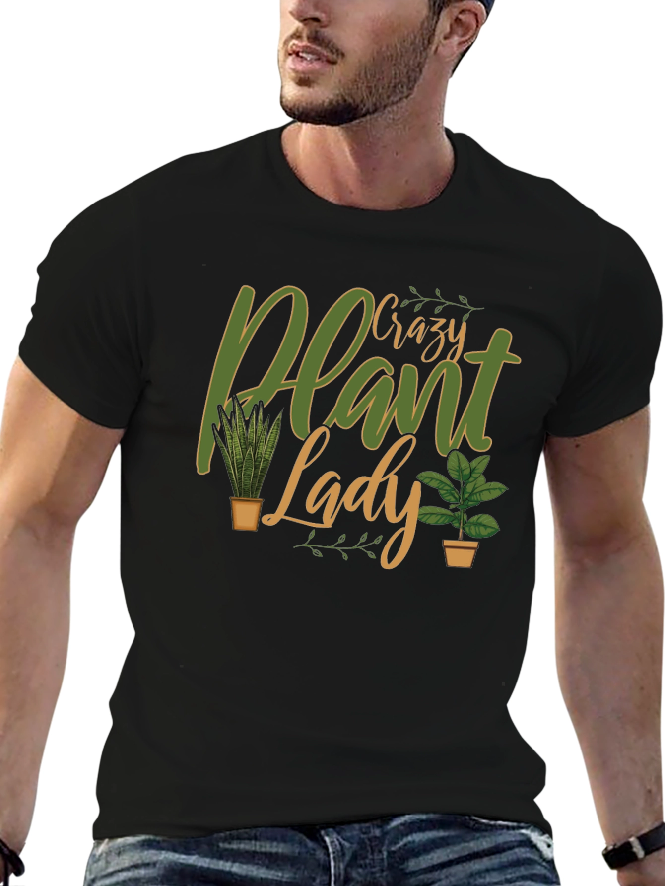 Crazy Plant Lady Graphic Tee - Novelty Gardener Shirt - 6