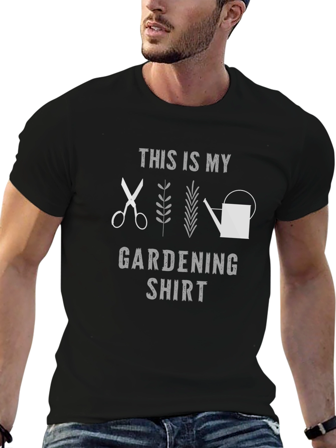 Black Gardening Shirt - Gardener T-Shirt view 6