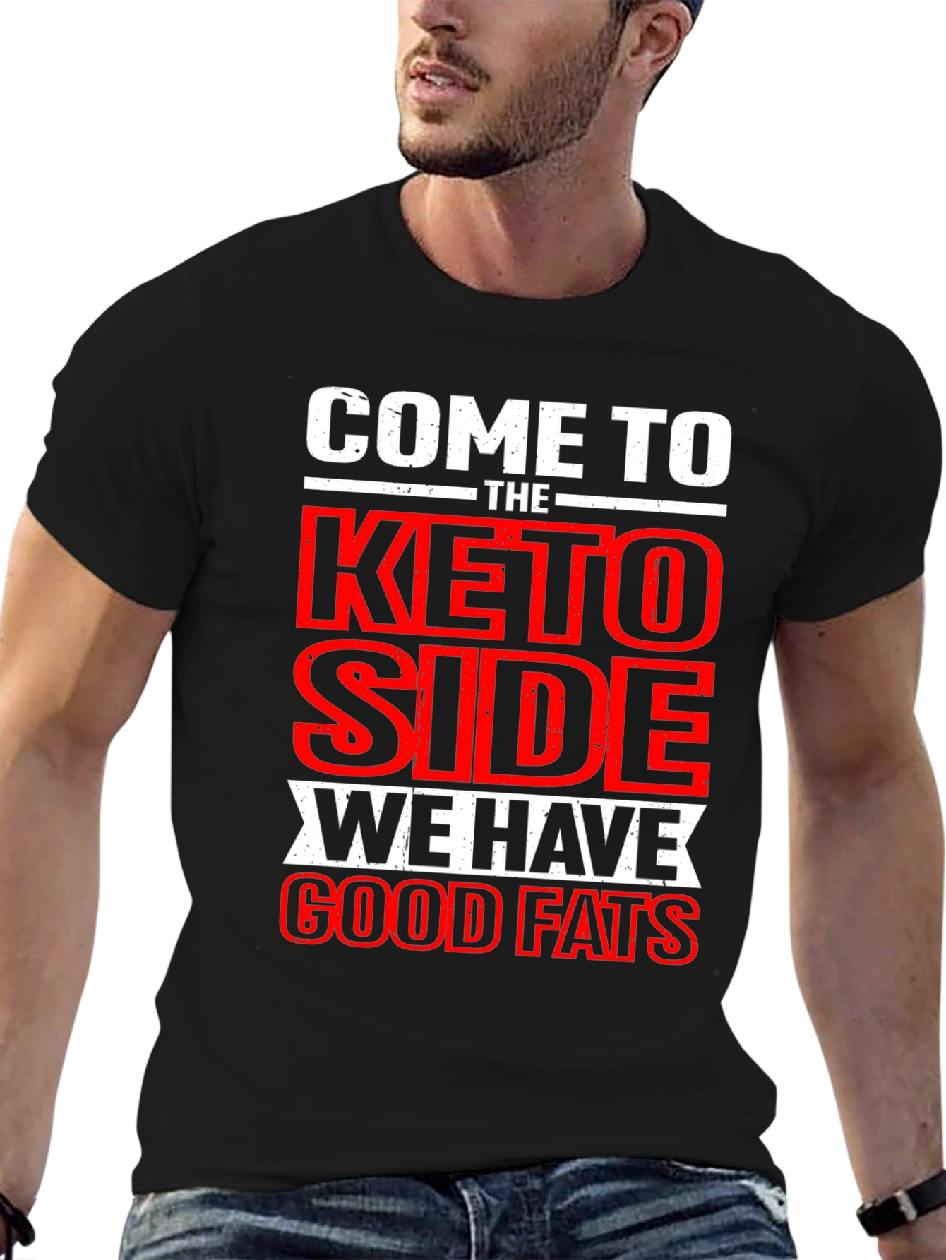 Black Come to the Keto Side Graphic T-Shirt view 6