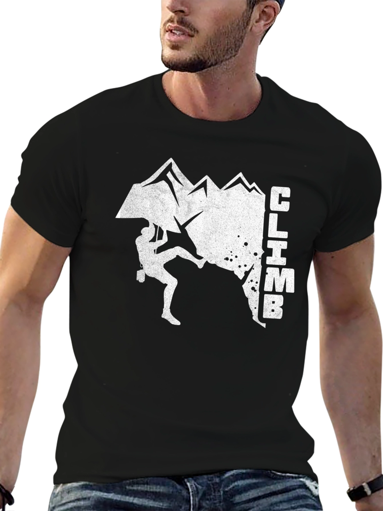 Black Climb Mountain Graphic Tee view 6