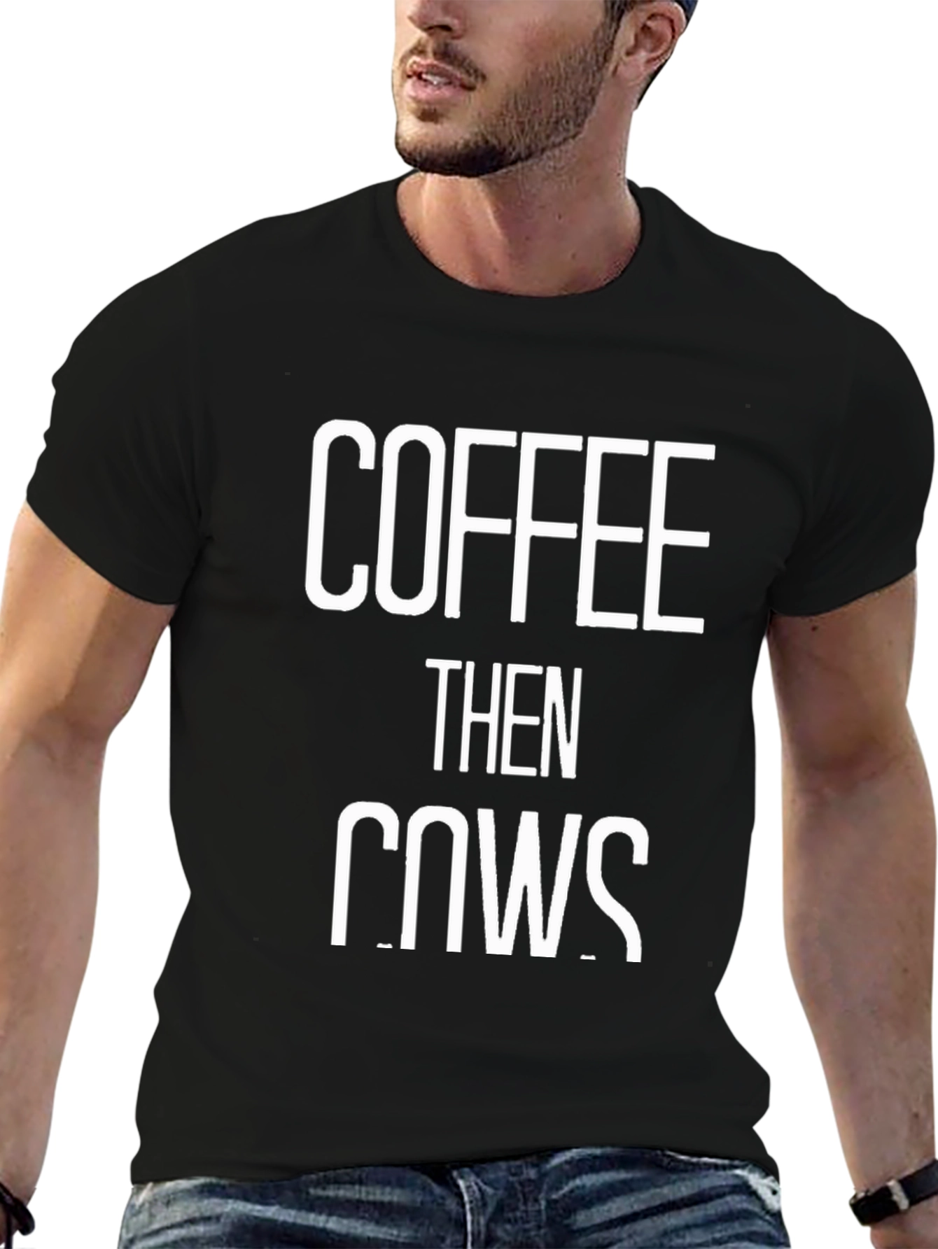 Black Coffee Then Cows T-Shirt | Farm Life Apparel view 6