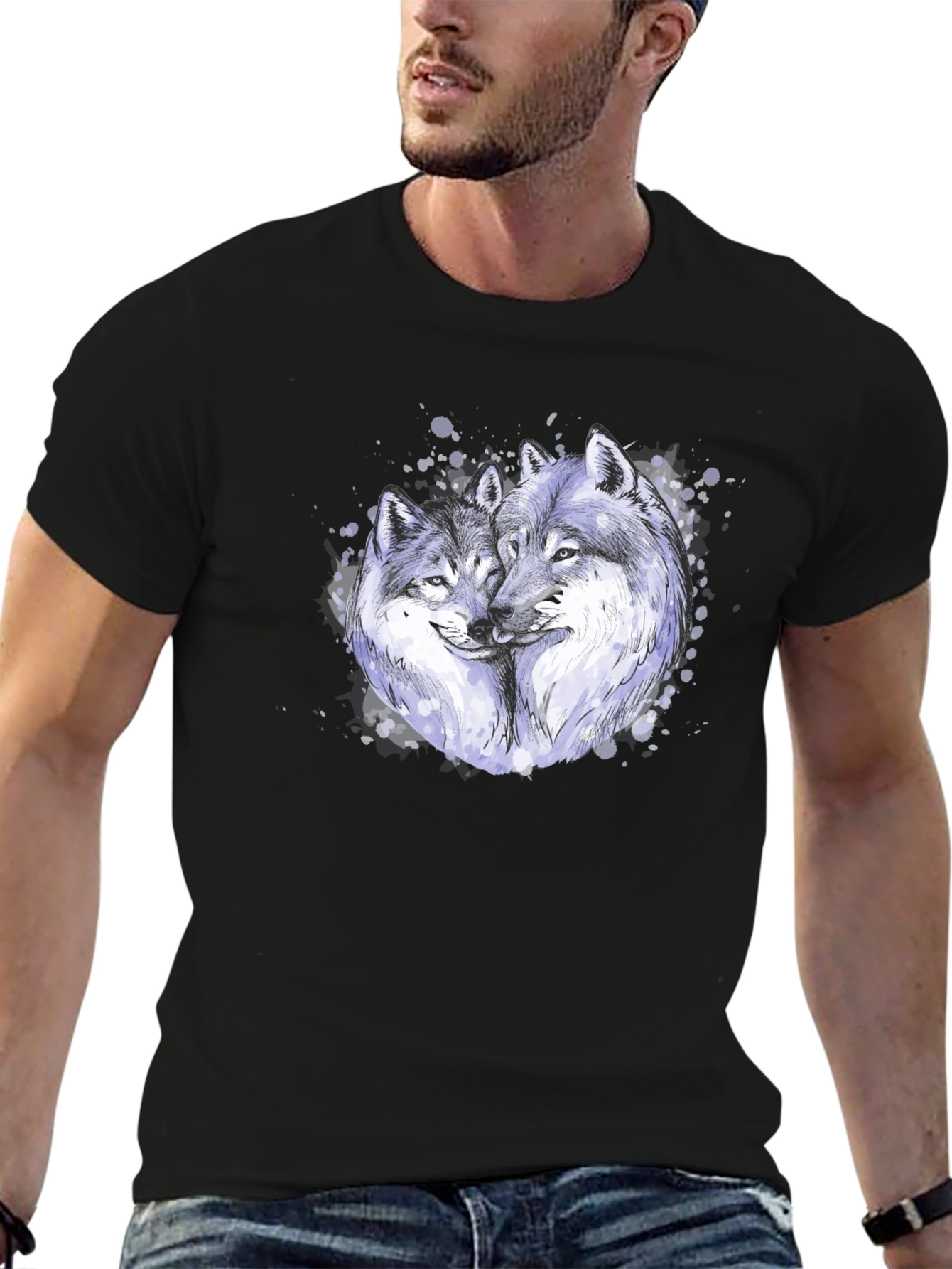 Black Wolf Love T-Shirt view 6
