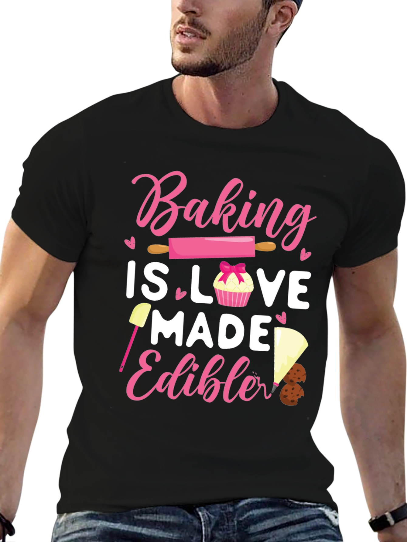 Black Baking is Love Made Edible Tee view 6