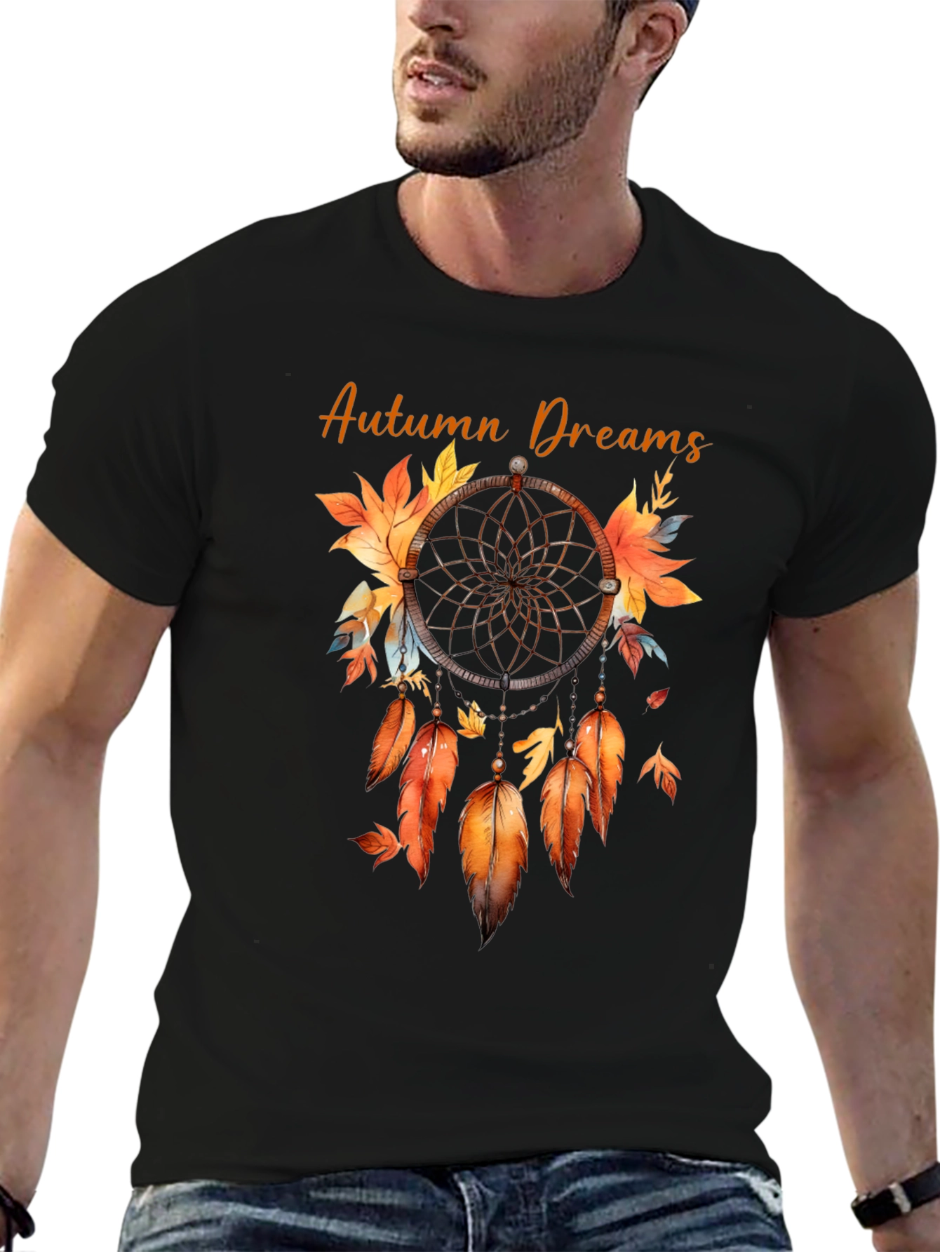 Black Autumn Dreams Dreamcatcher T-Shirt view 6