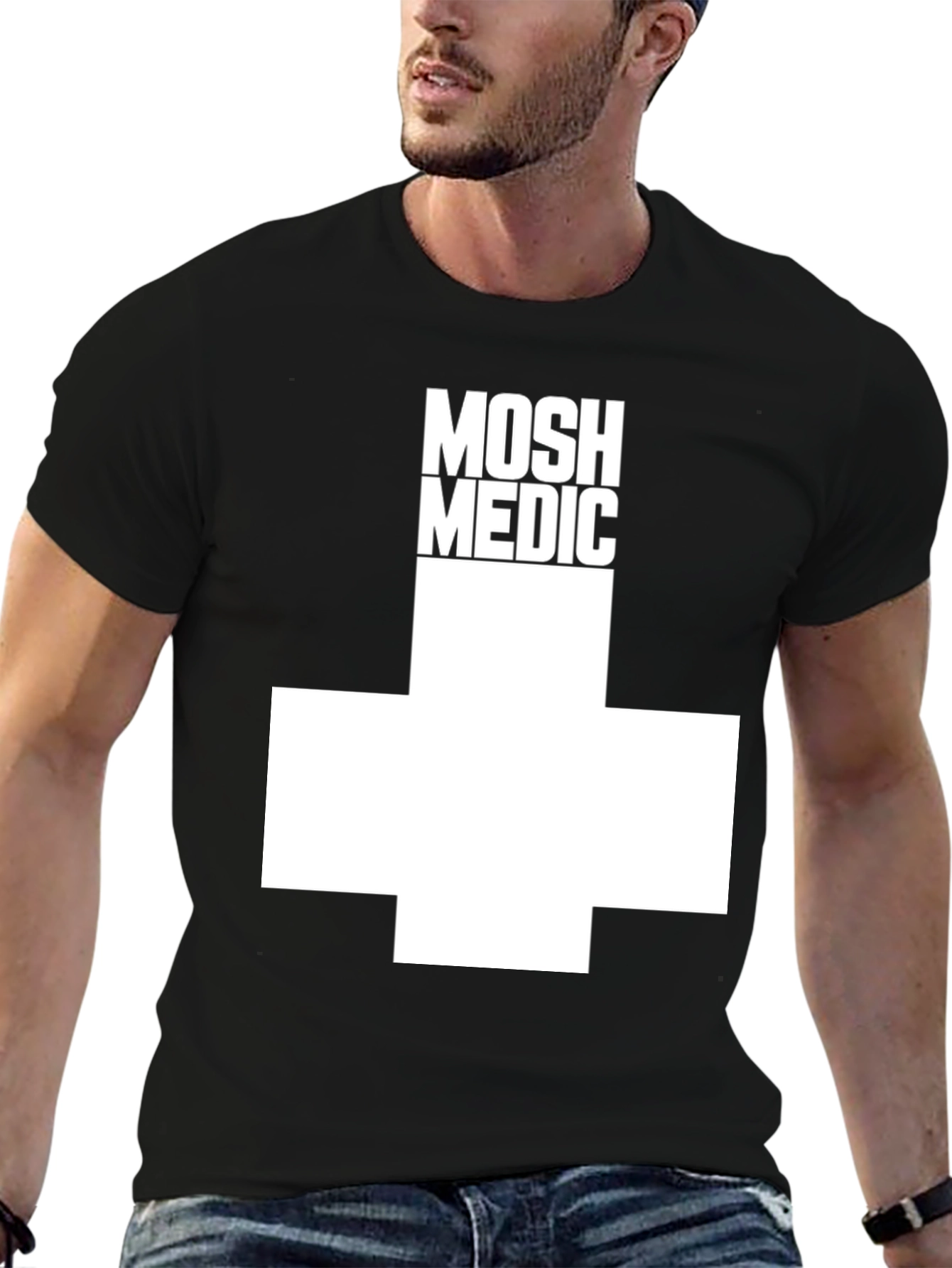Black MOSH MEDIC Tee - Black Graphic T-Shirt view 6