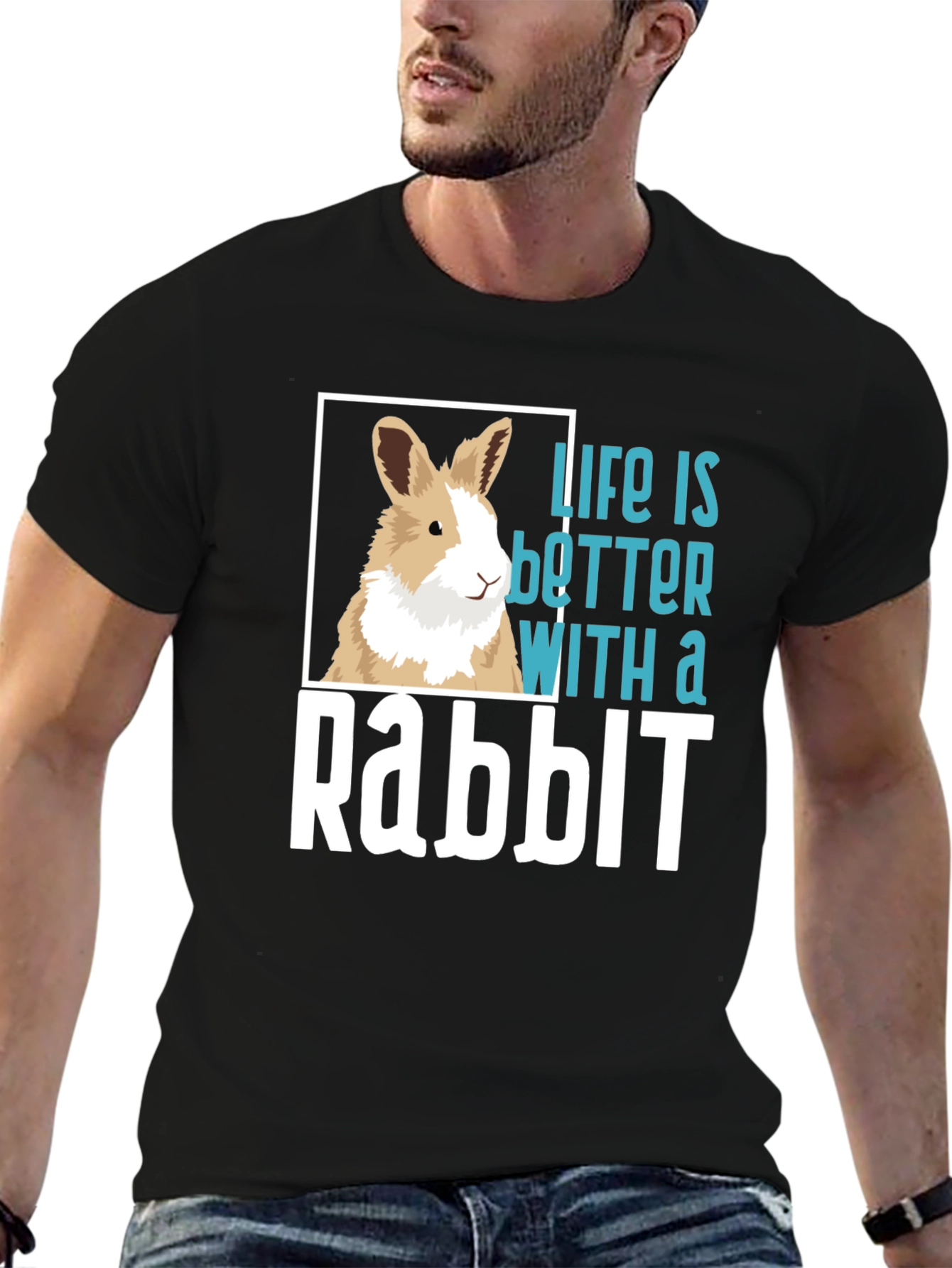 Black Life is Better with a Rabbit T-Shirt view 6