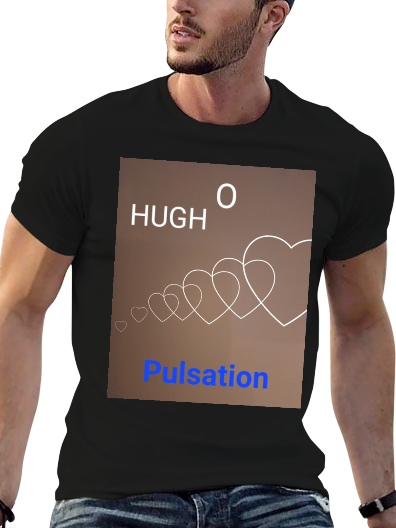 Black Hugh O Pulsation Graphic T-Shirt view 6