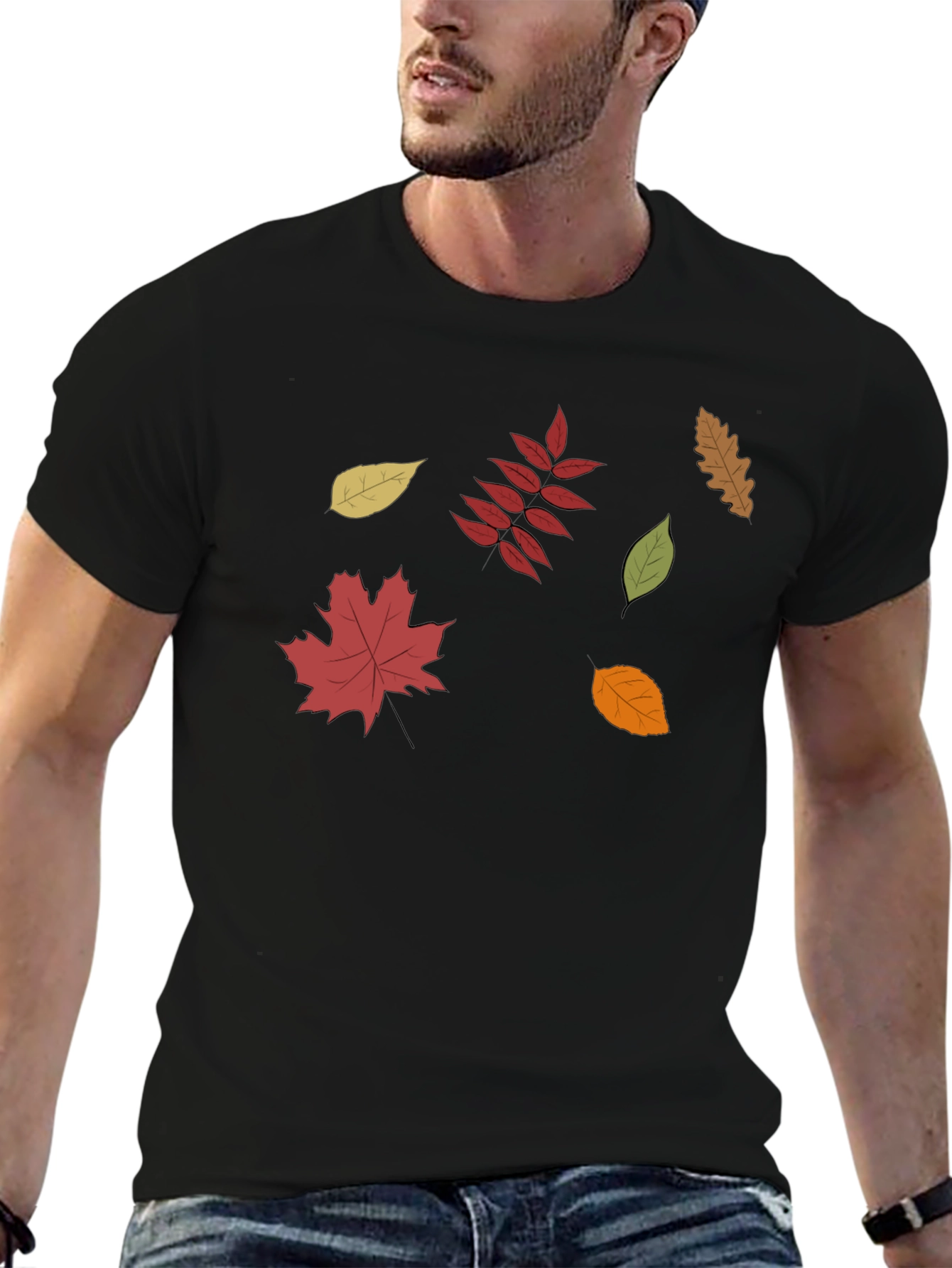 Fall Leaves Graphic Tee - Stylish Autumn Design - 6