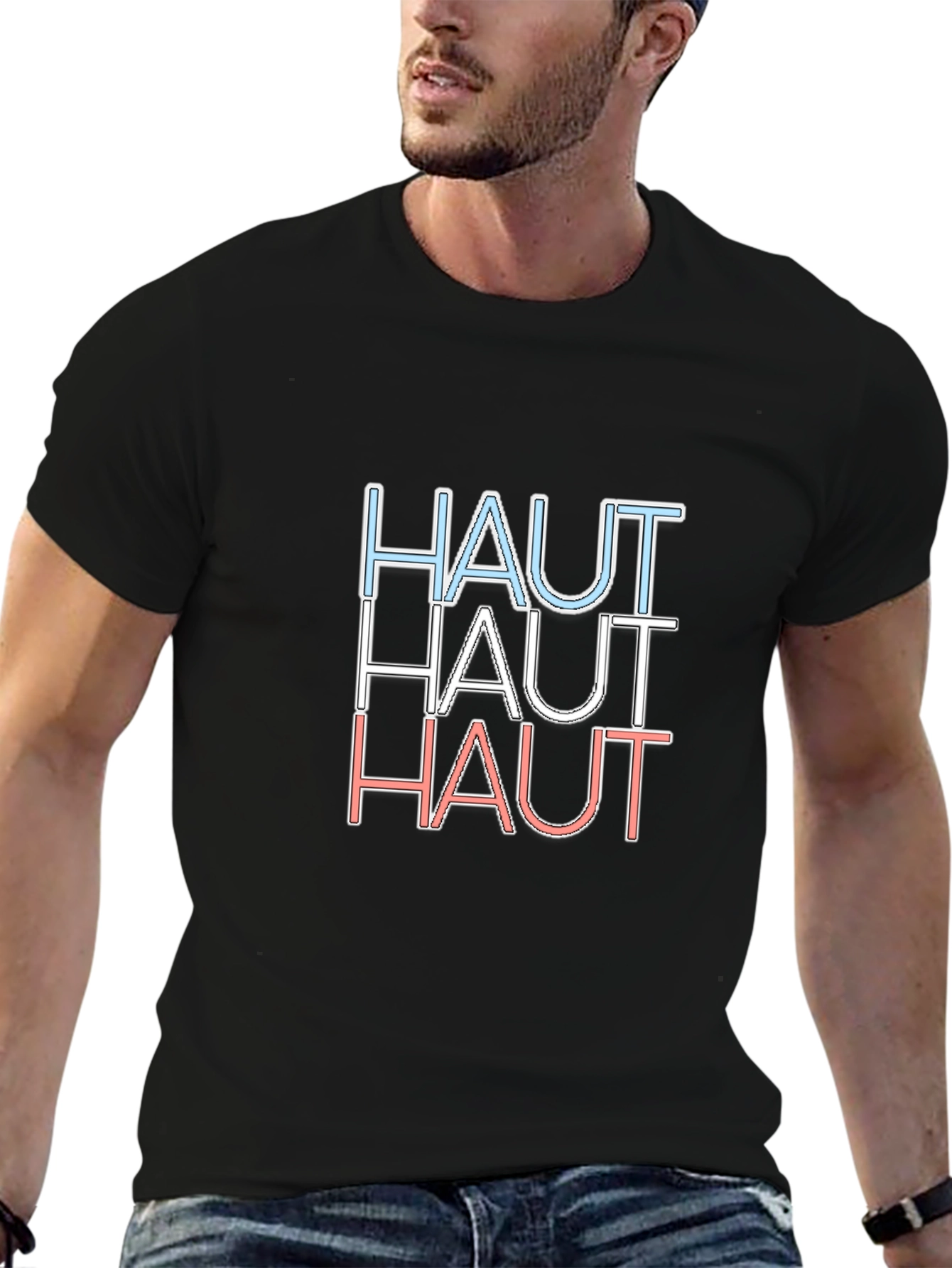 Black Haut T-Shirt - Retro 80s Style view 6