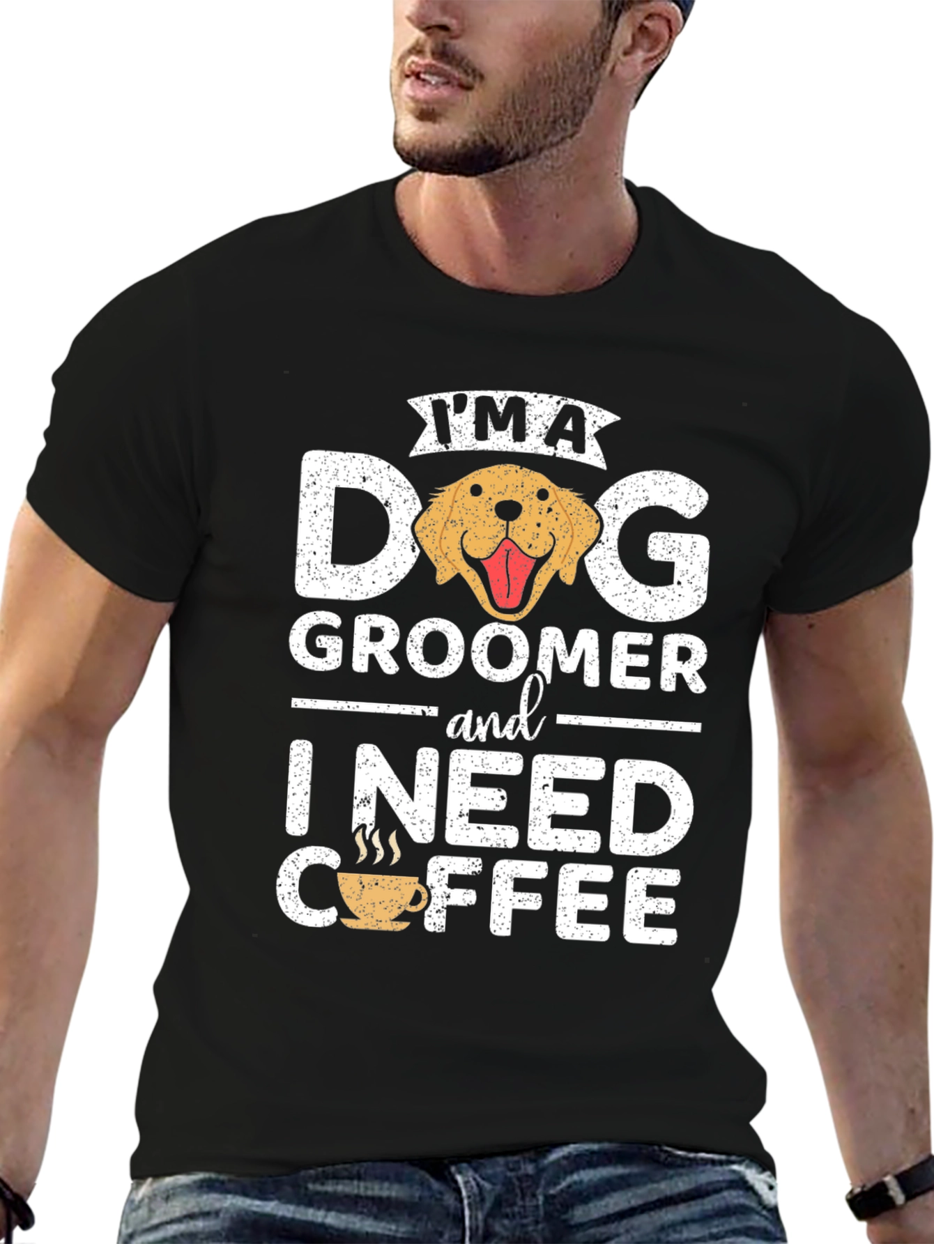 Black Dog Groomer Coffee T-Shirt view 6