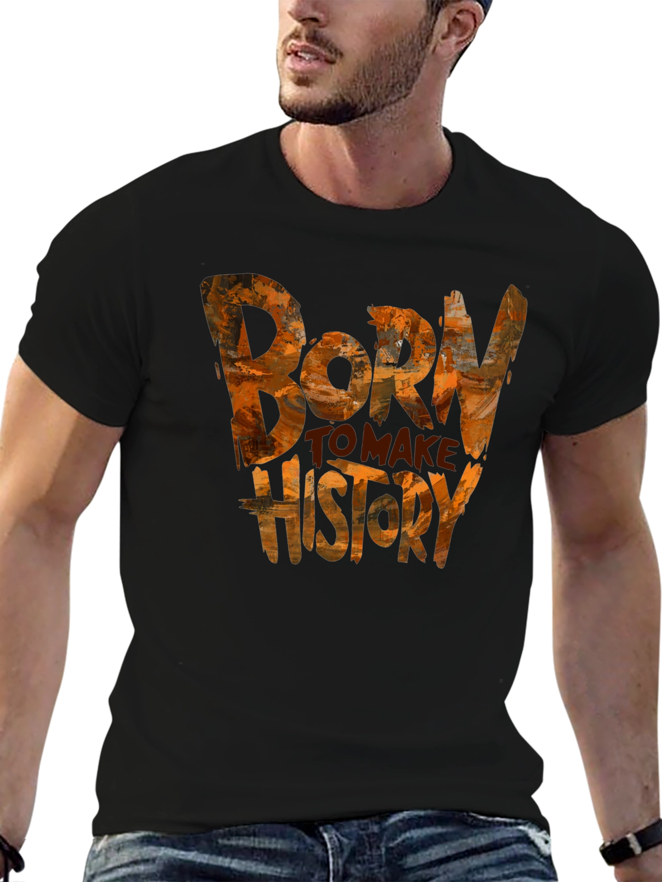 Black Born to Make History Graphic Tee view 6