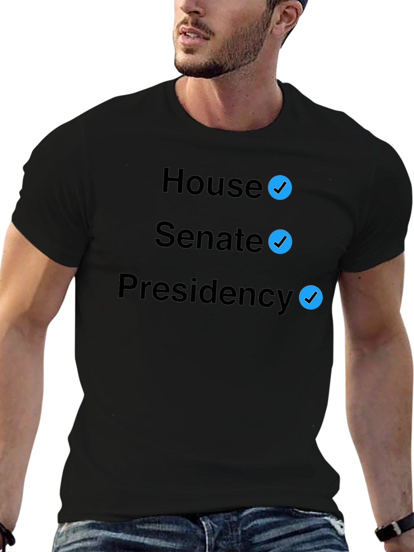 Black Political Checkbox T-Shirt - House Senate Presidency view 6