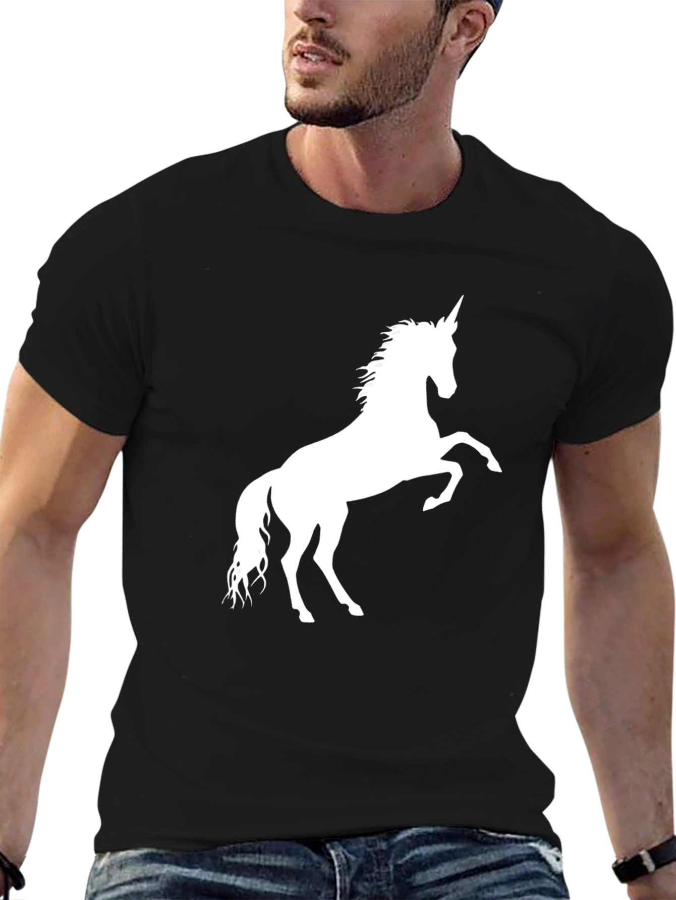 Black Unicorn Graphic Tee - Black view 6