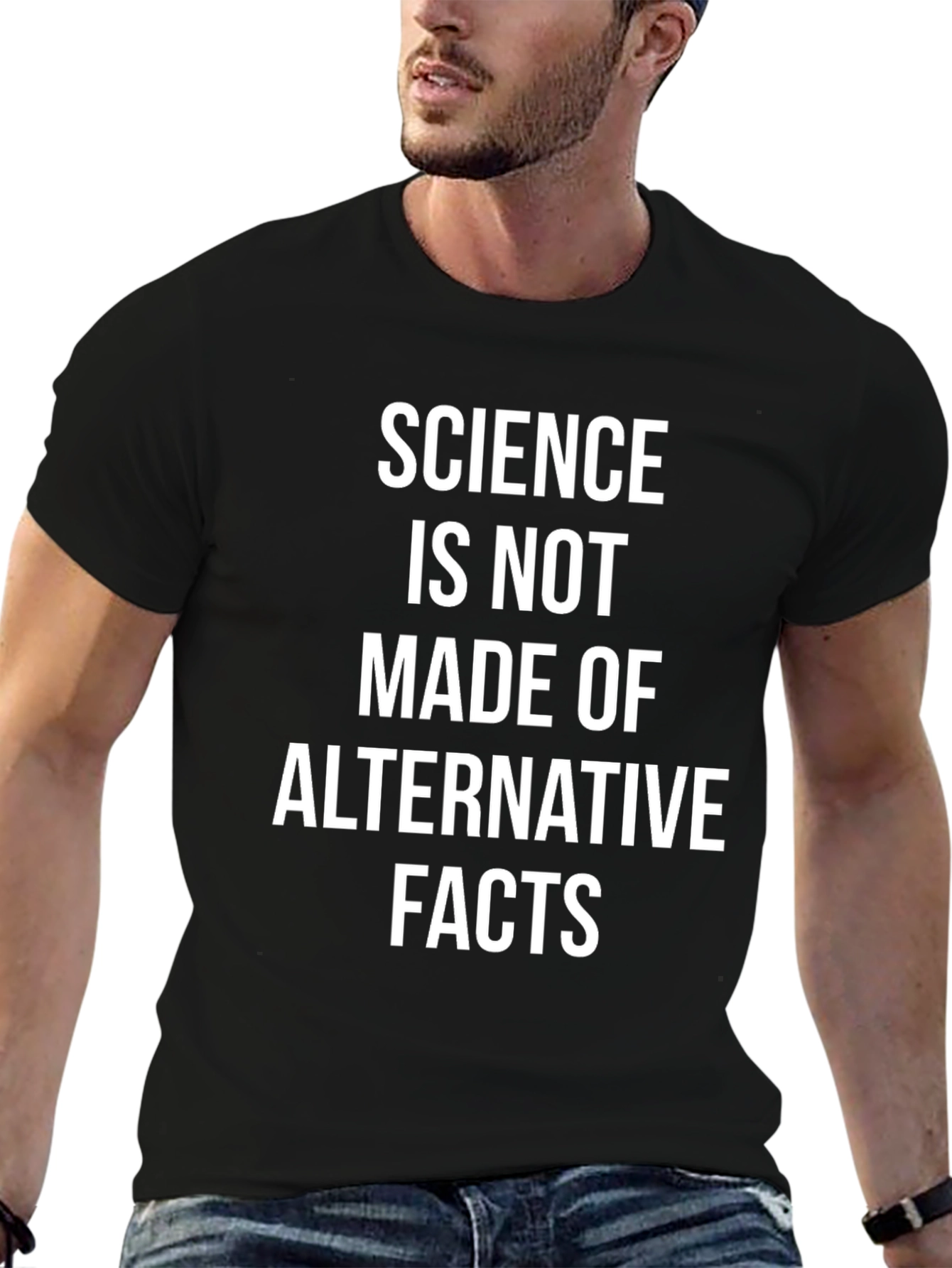 Science Facts T-Shirt - Black Cotton Blend Tee - 6
