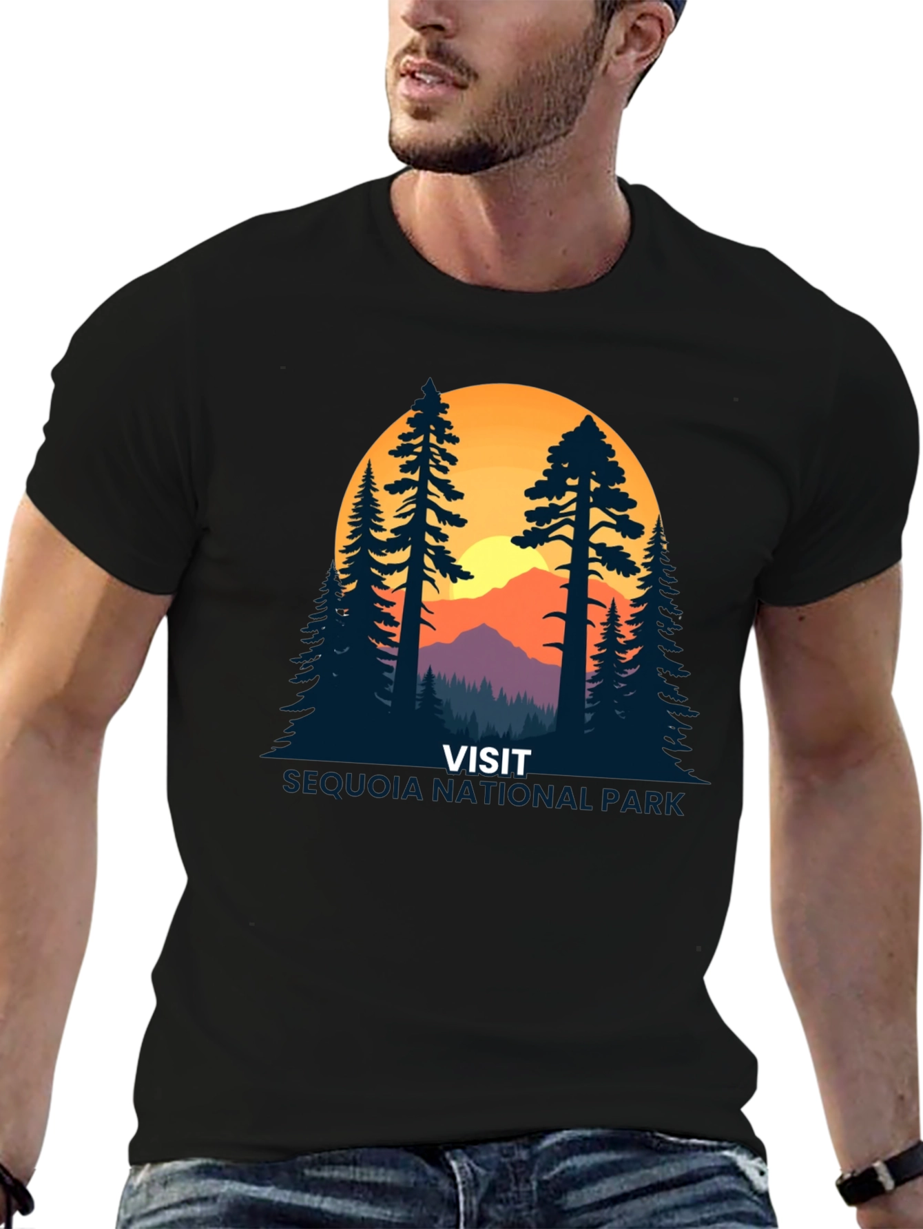 Black Sequoia National Park Graphic Tee view 6