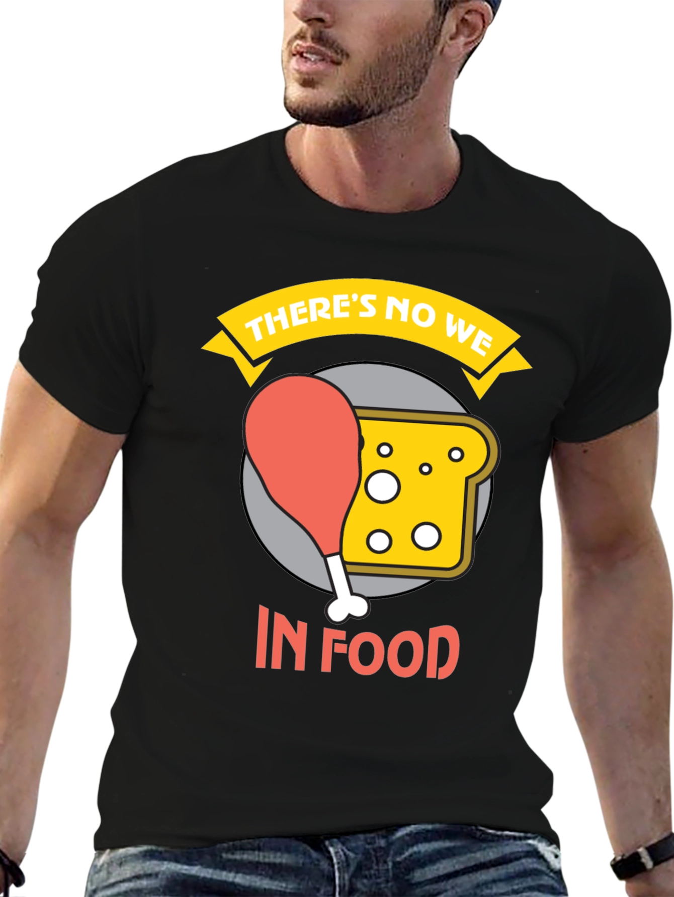 Black There's No We In Food Graphic Tee view 6
